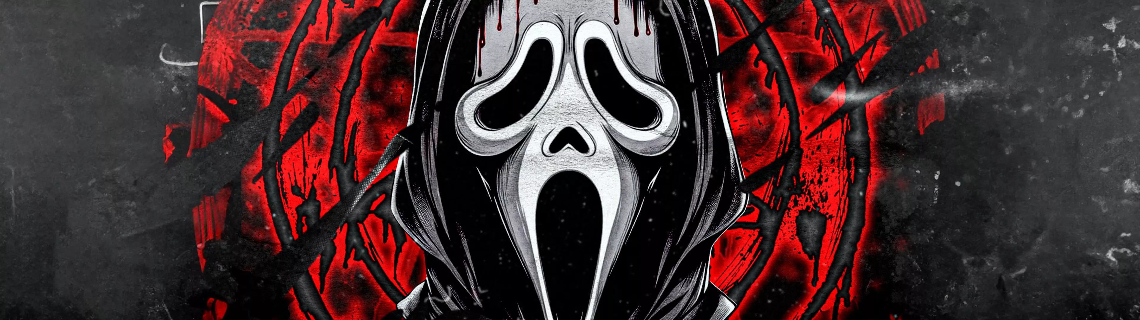 Scream Ghostface Dark background 5K