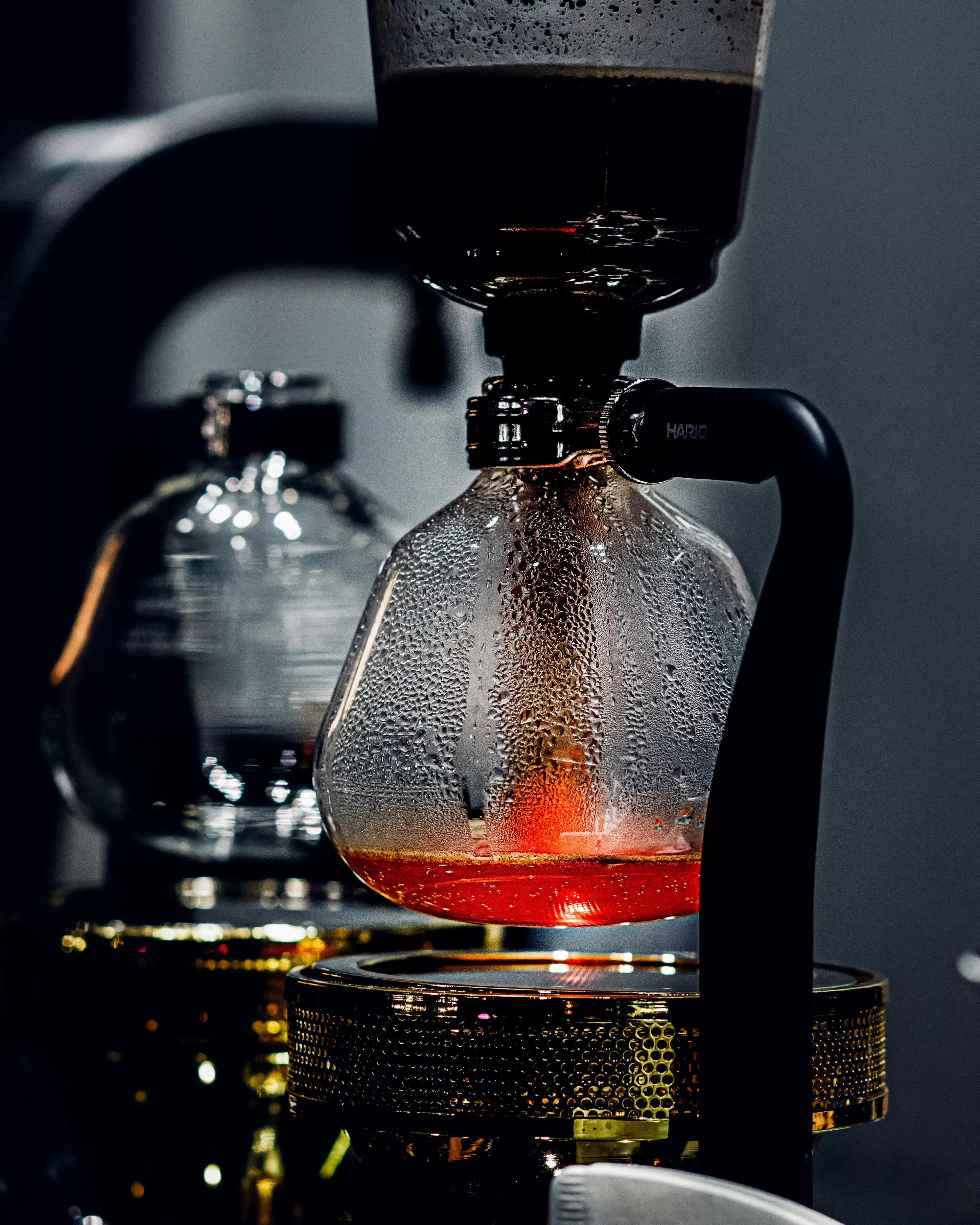 Close Up Of A Siphon Coffee Maker While