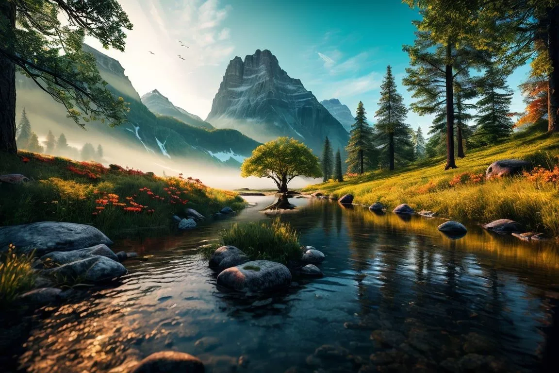 nature, remix. image created