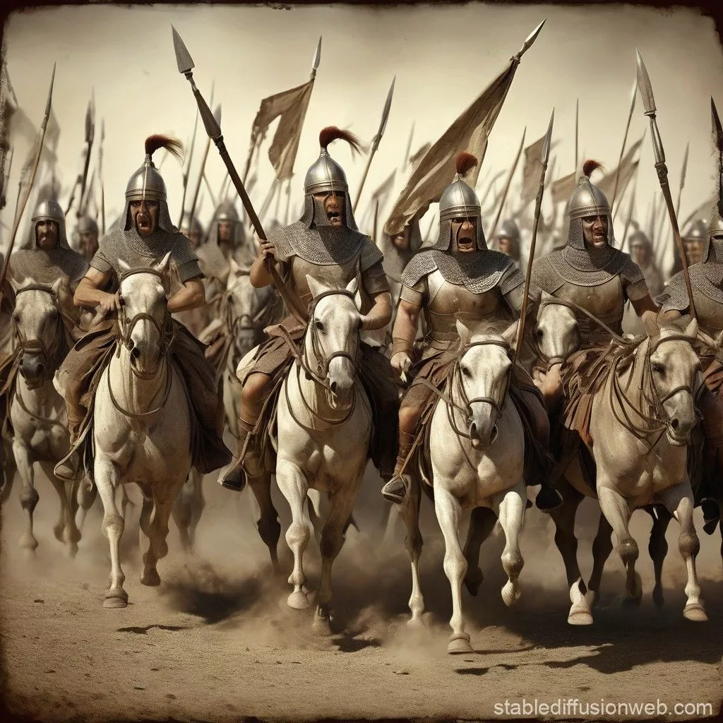 Ancient War Image of the Past. Stable