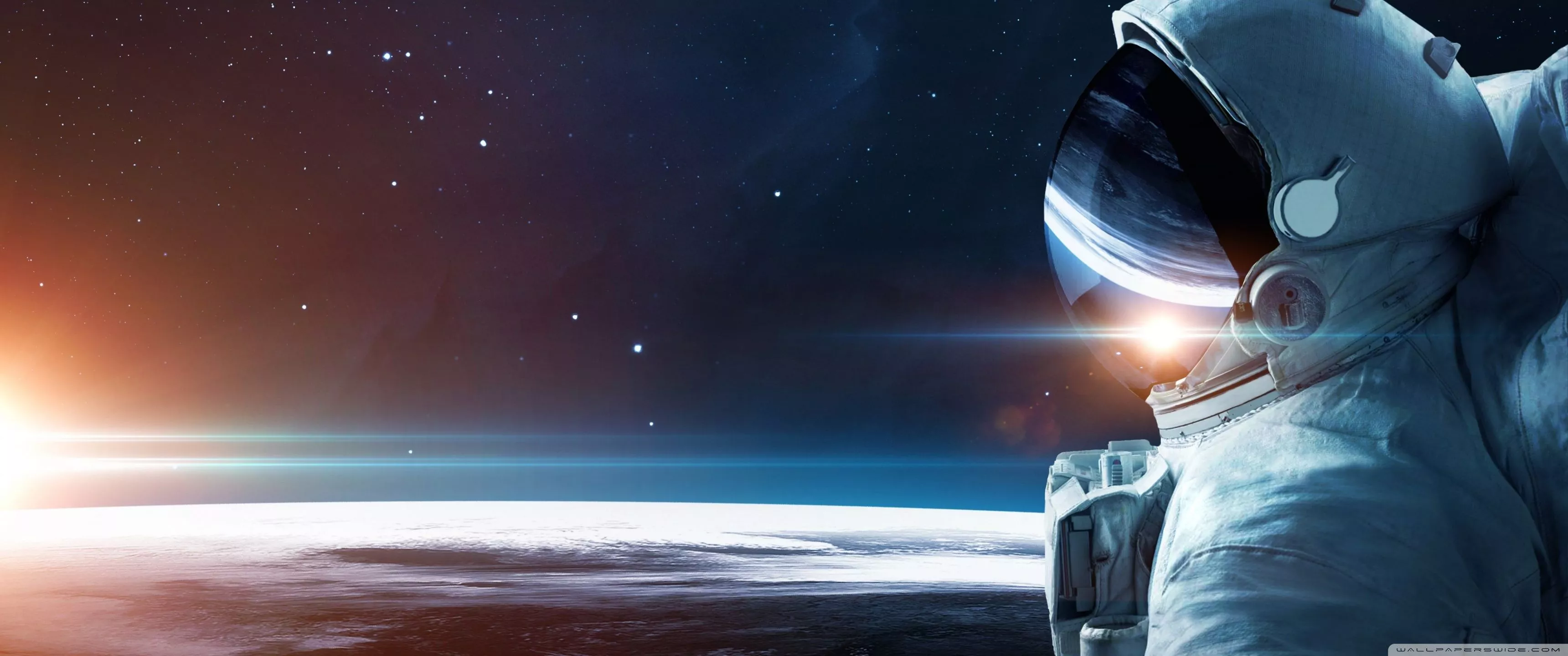 Spaceman Earth Ultra HD Wallpaper