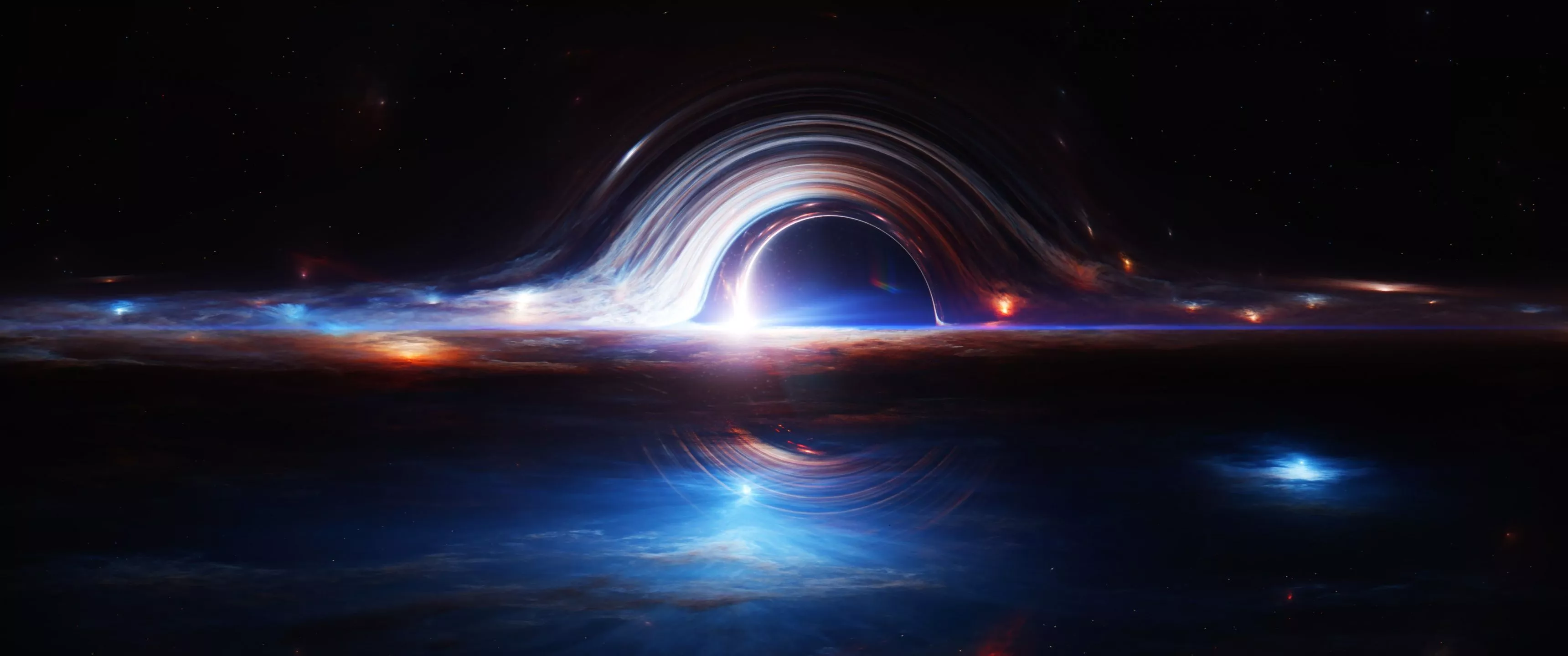 Gargantua black hole Wallpaper 4K, Deep