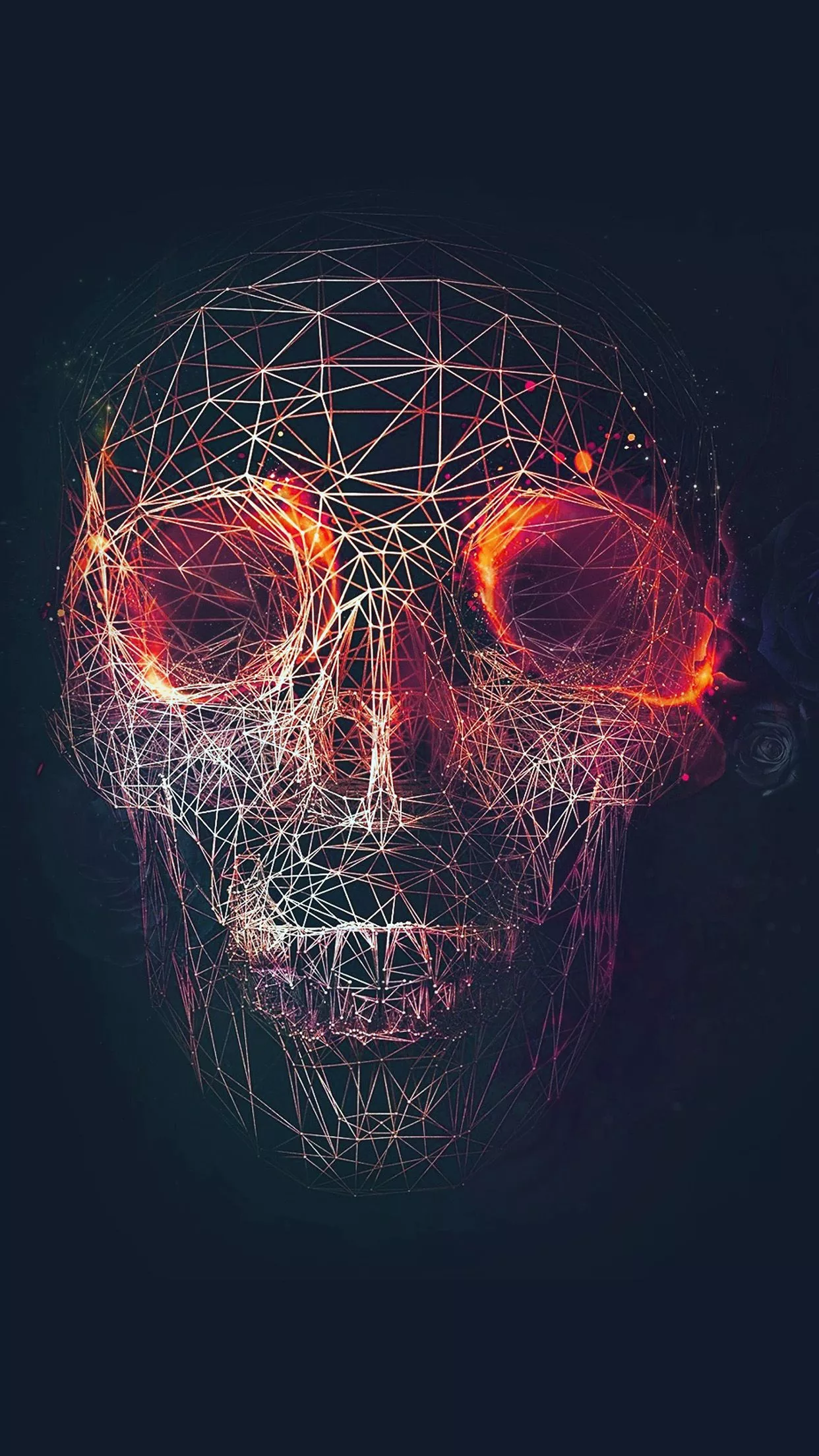 Digital Skull Dark Abstract Art
