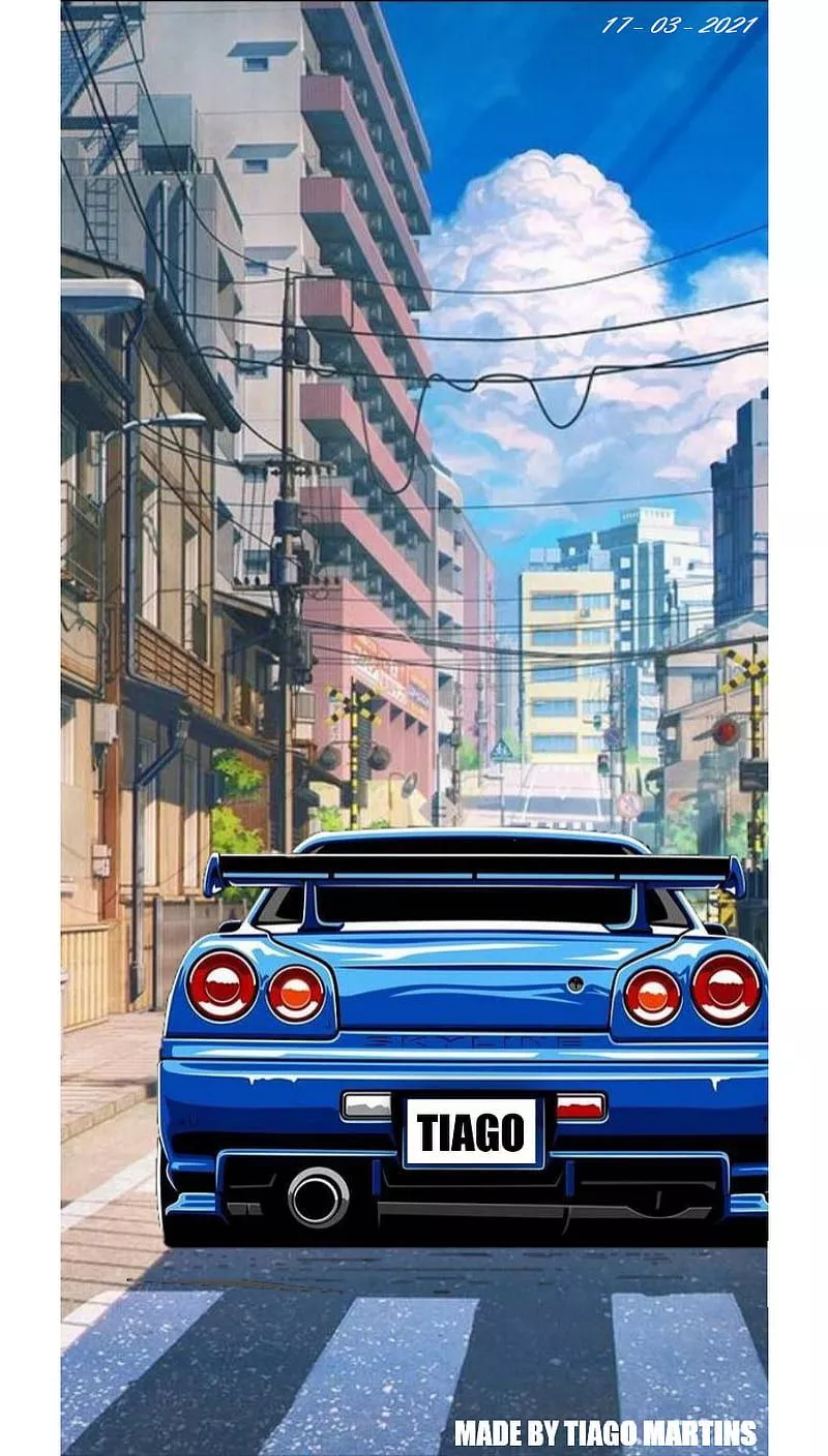 Gtr R34 Cartoon, gtr r34, tiago martins