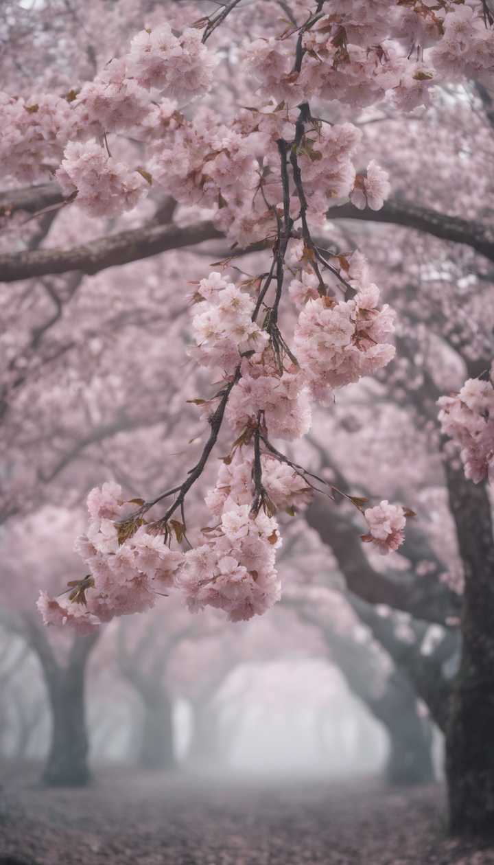 cherry blossom tree with pink flowers