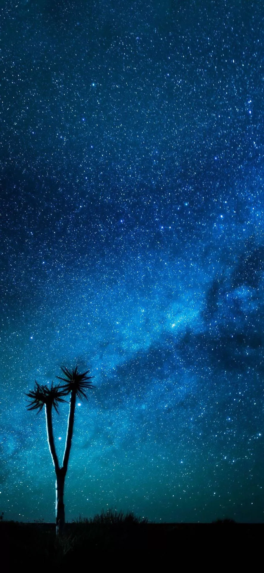 Starry Night Sky Blue iPhone Wallpaper