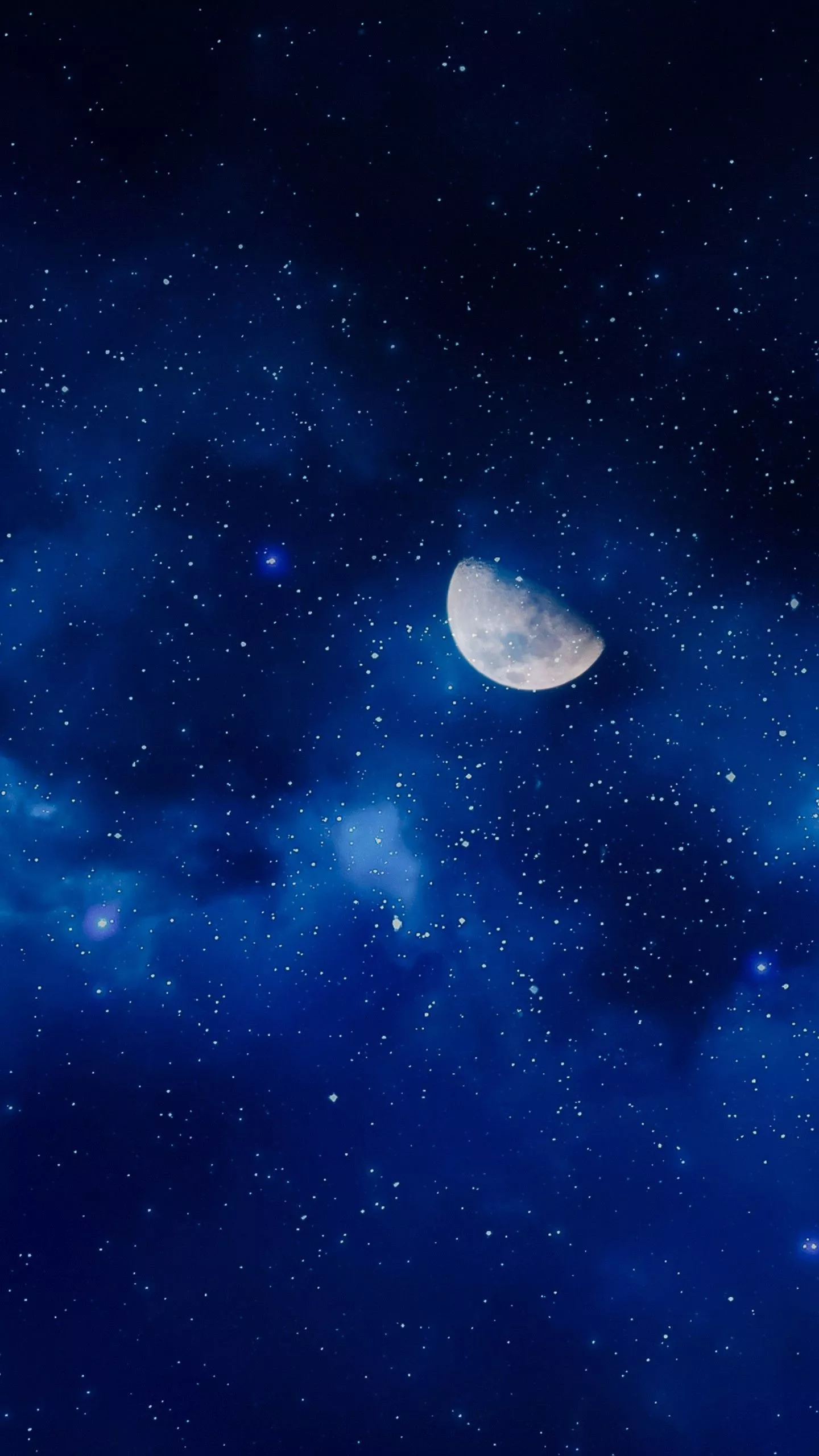 Moon Starry Sky 4K Wallpaper. HD