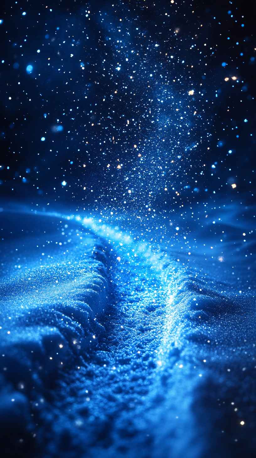 8K 4K Blue Galaxy Mobile Wallpaper