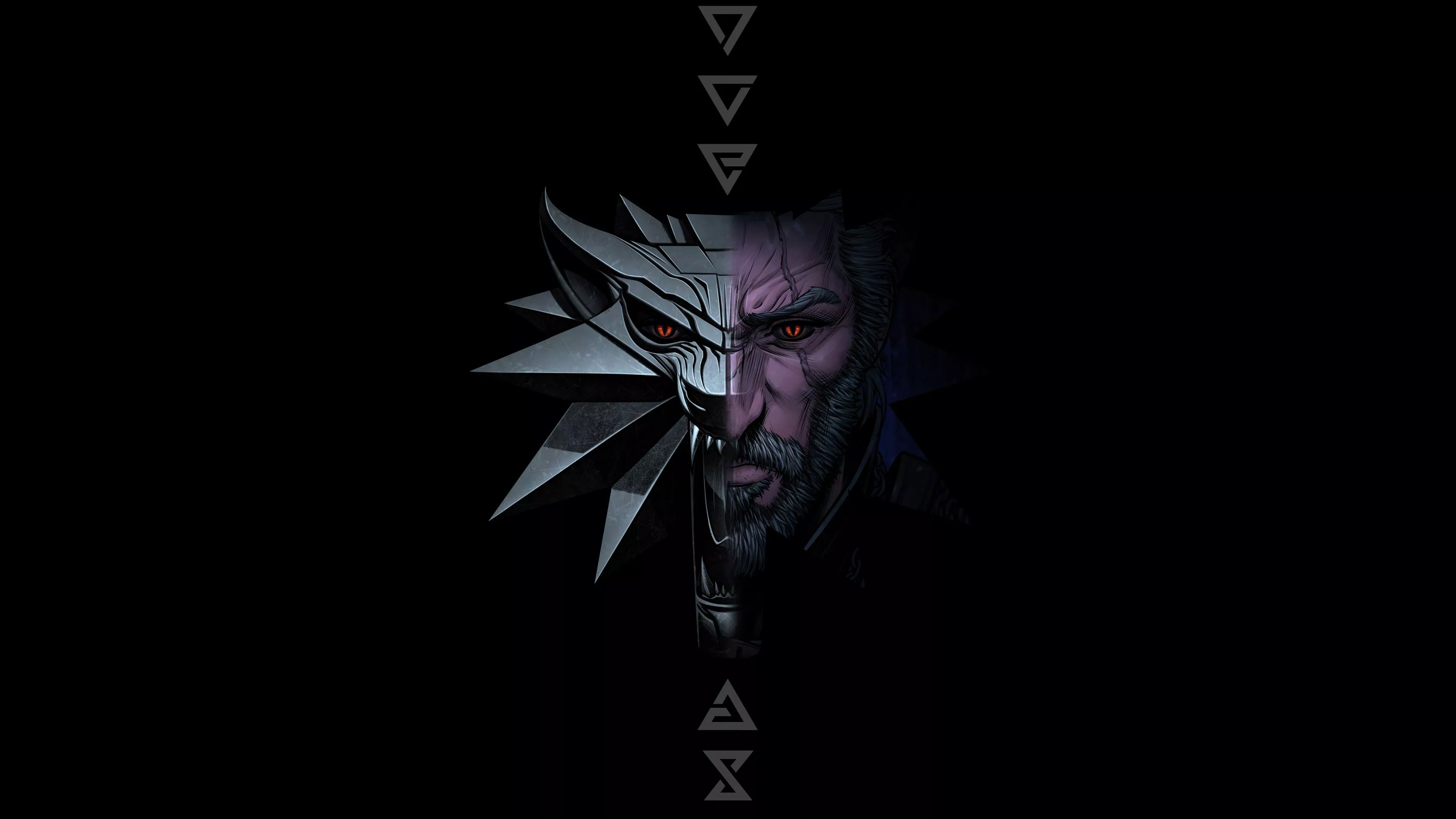 The Witcher 4k Gaming Minimal Wallpaper