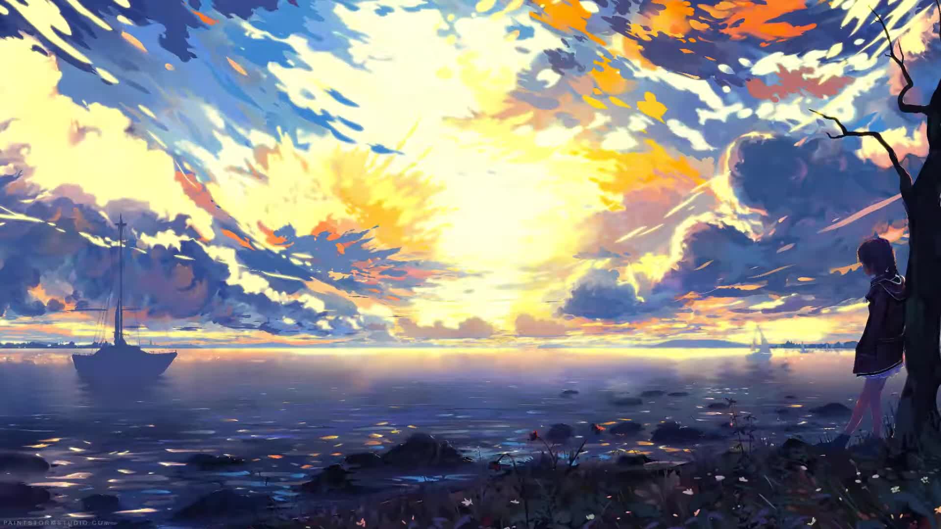 PC Animated anime landscape Wallpaper