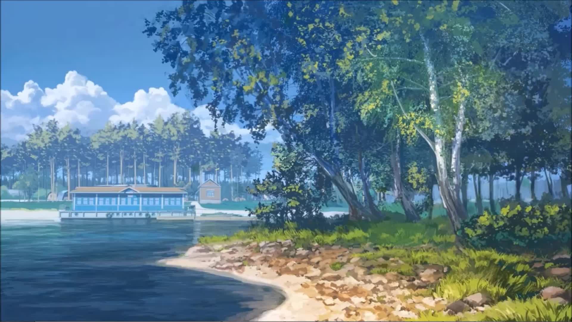 PC Day Night Fade Anime Landscape