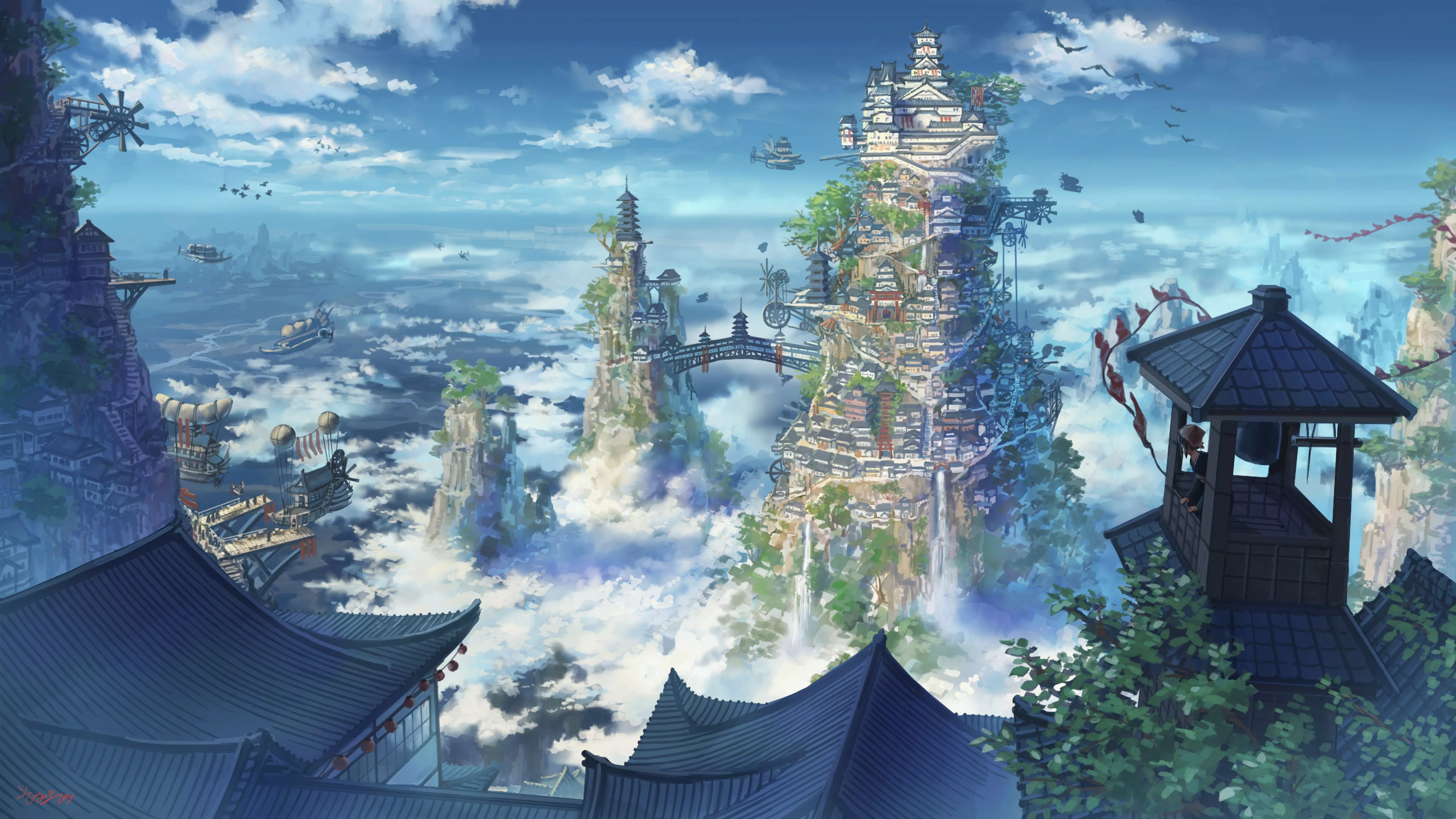 HD desktop wallpaper: Anime, Landscape