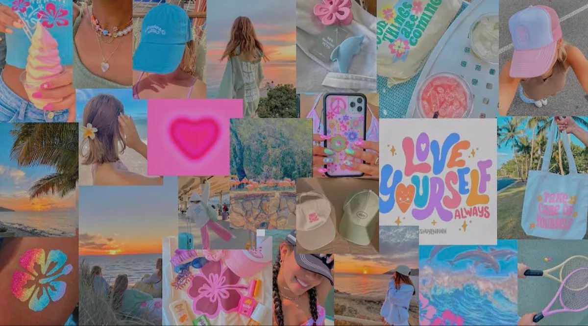 summer collage laptop wallpaper