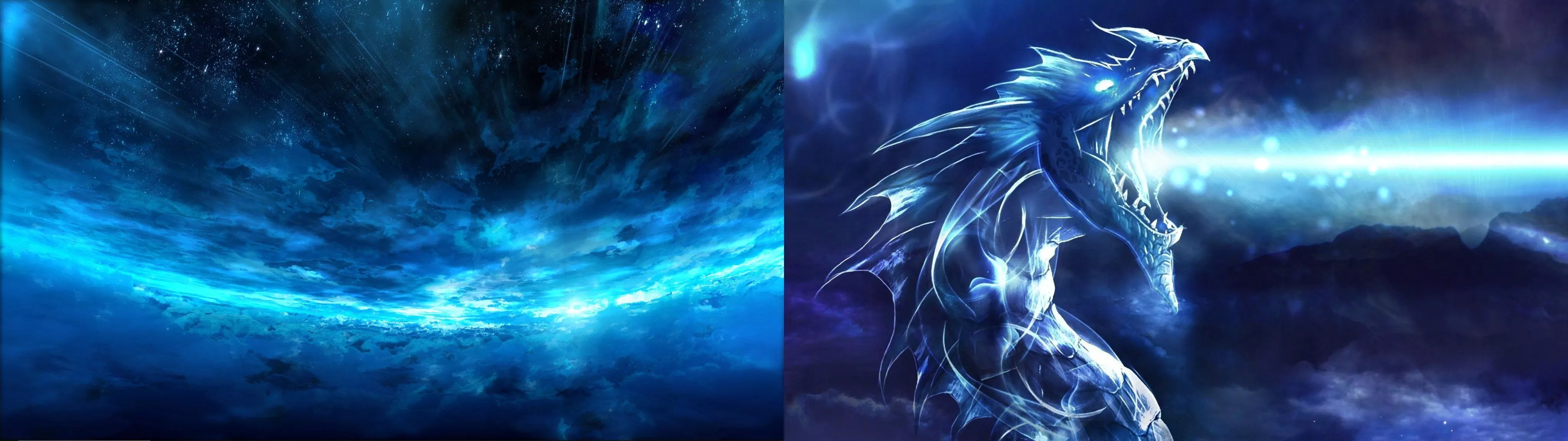 I think my dual monitor wallpaper are