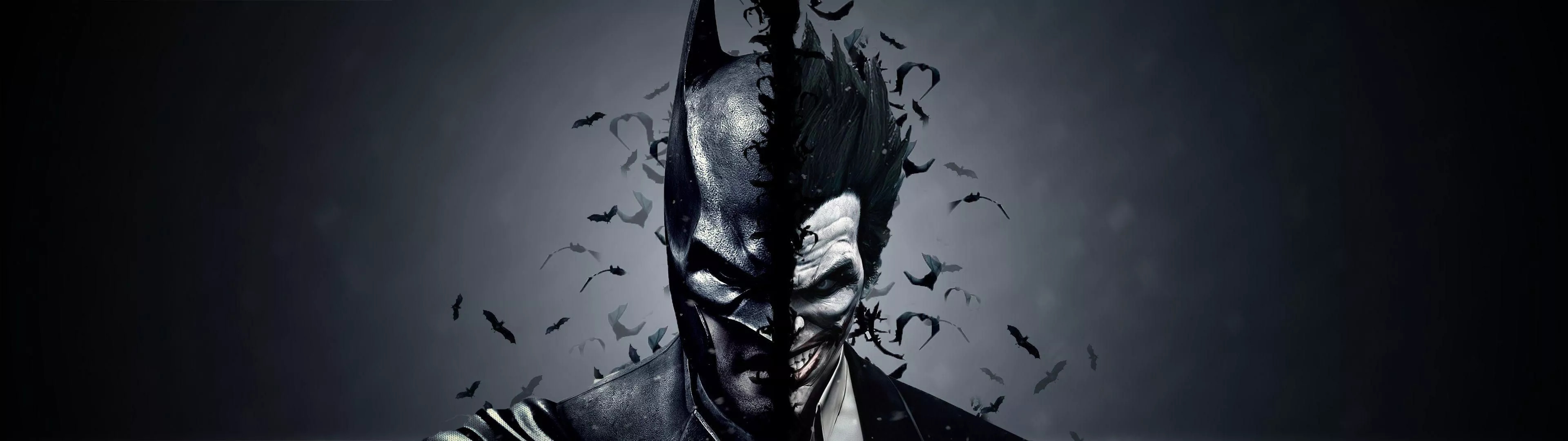 Wallpaper Batman, joker, dual monitor