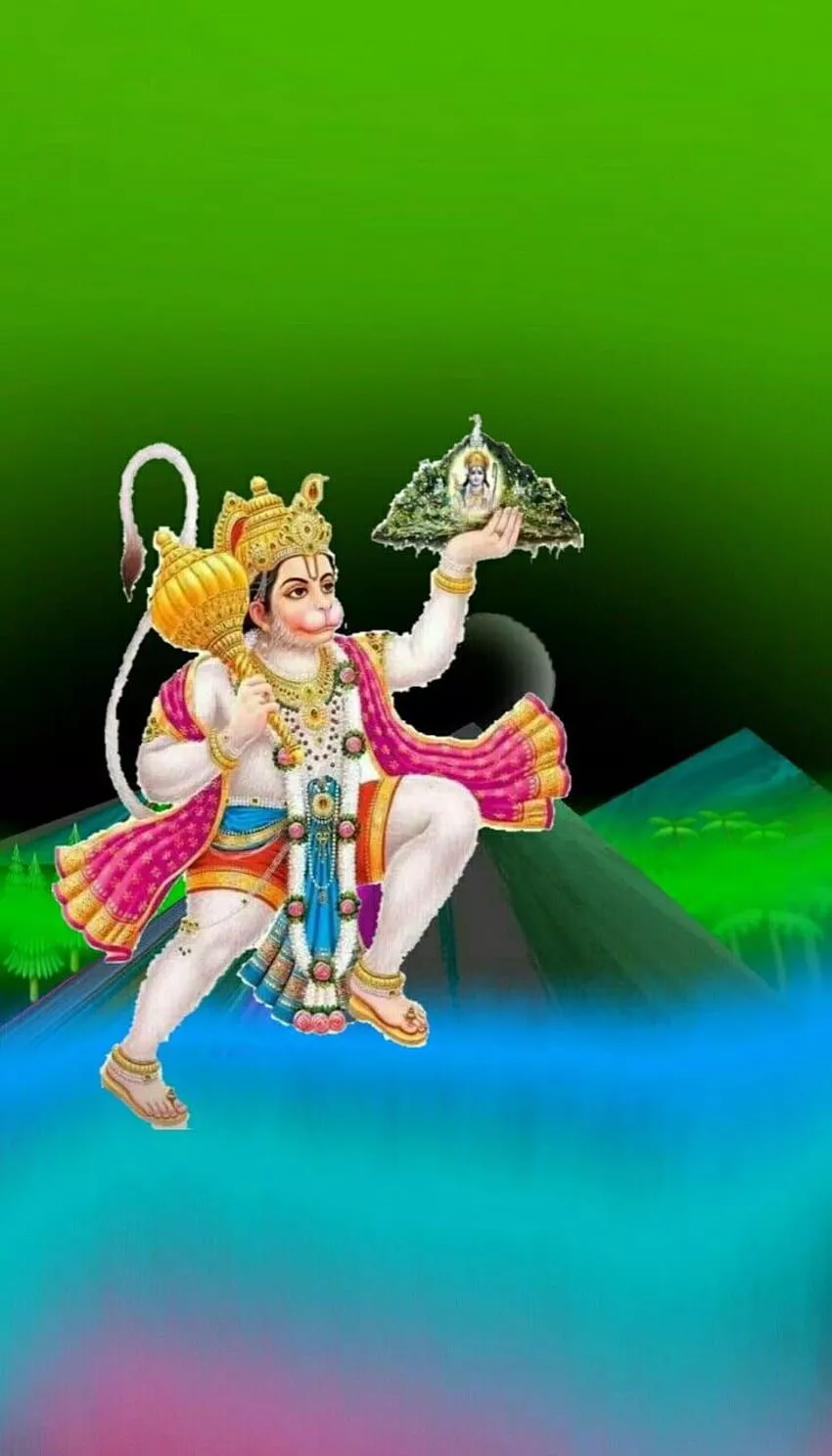 Hindu, Hanuman Flying HD phone