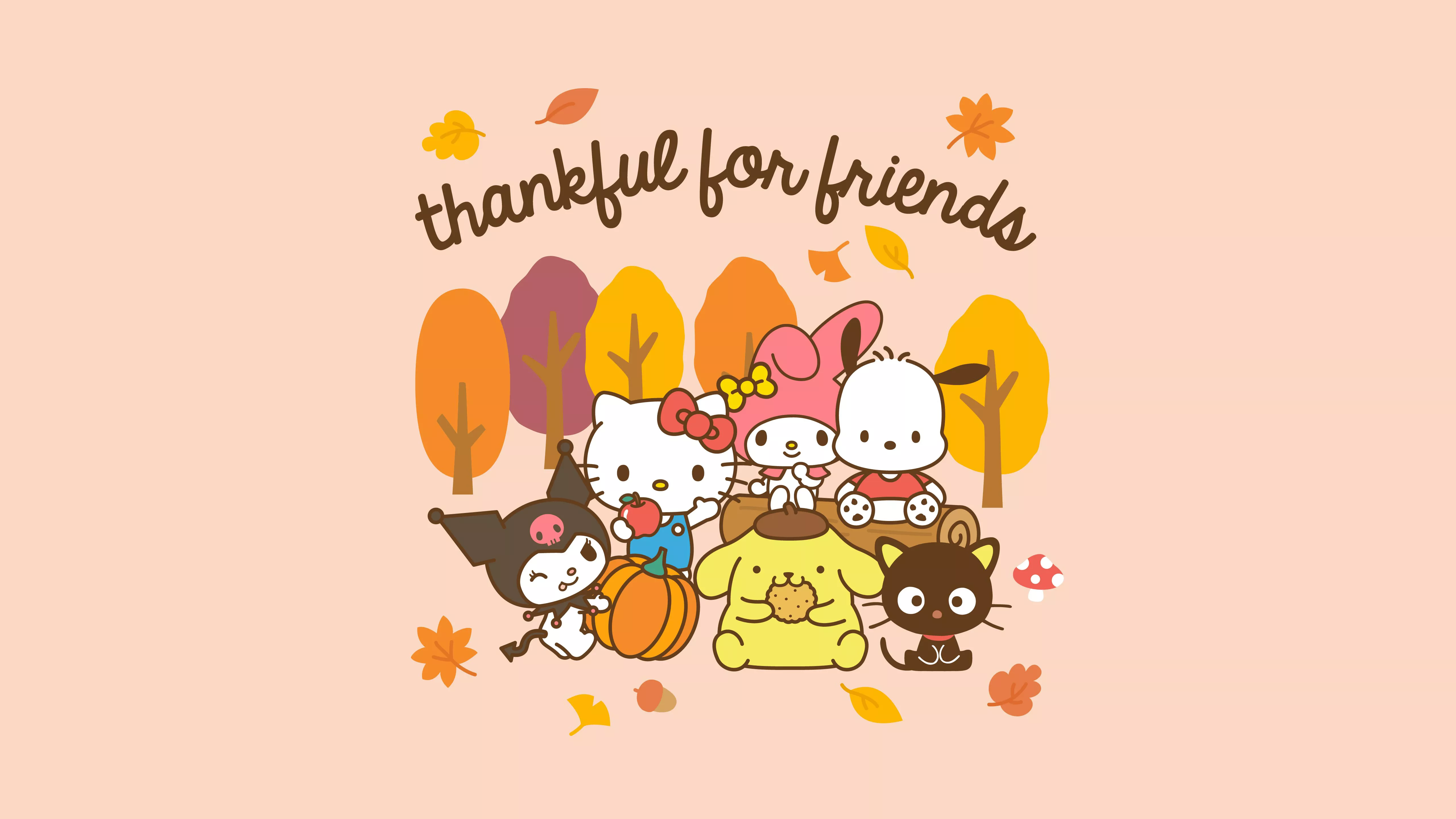 Hello Kitty and Friends Autumn Wallpaper HD