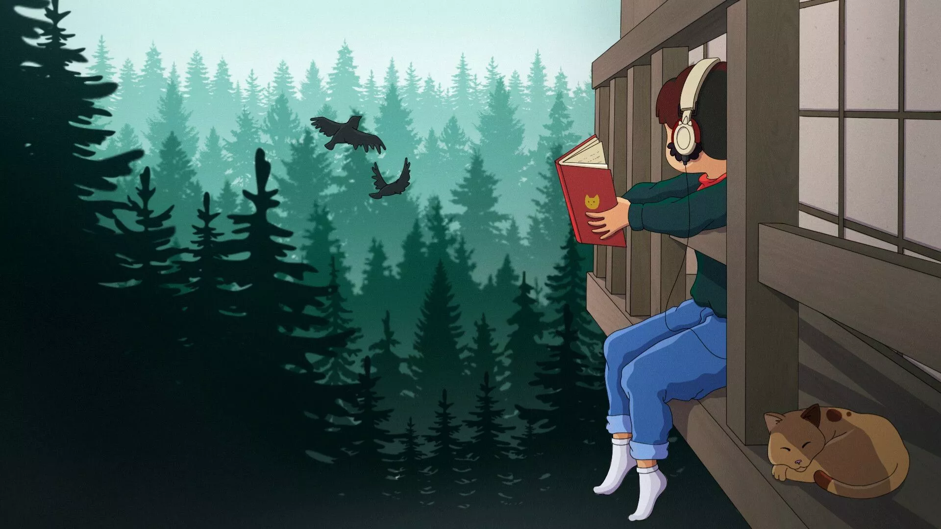 Lofi Forest Wallpaper