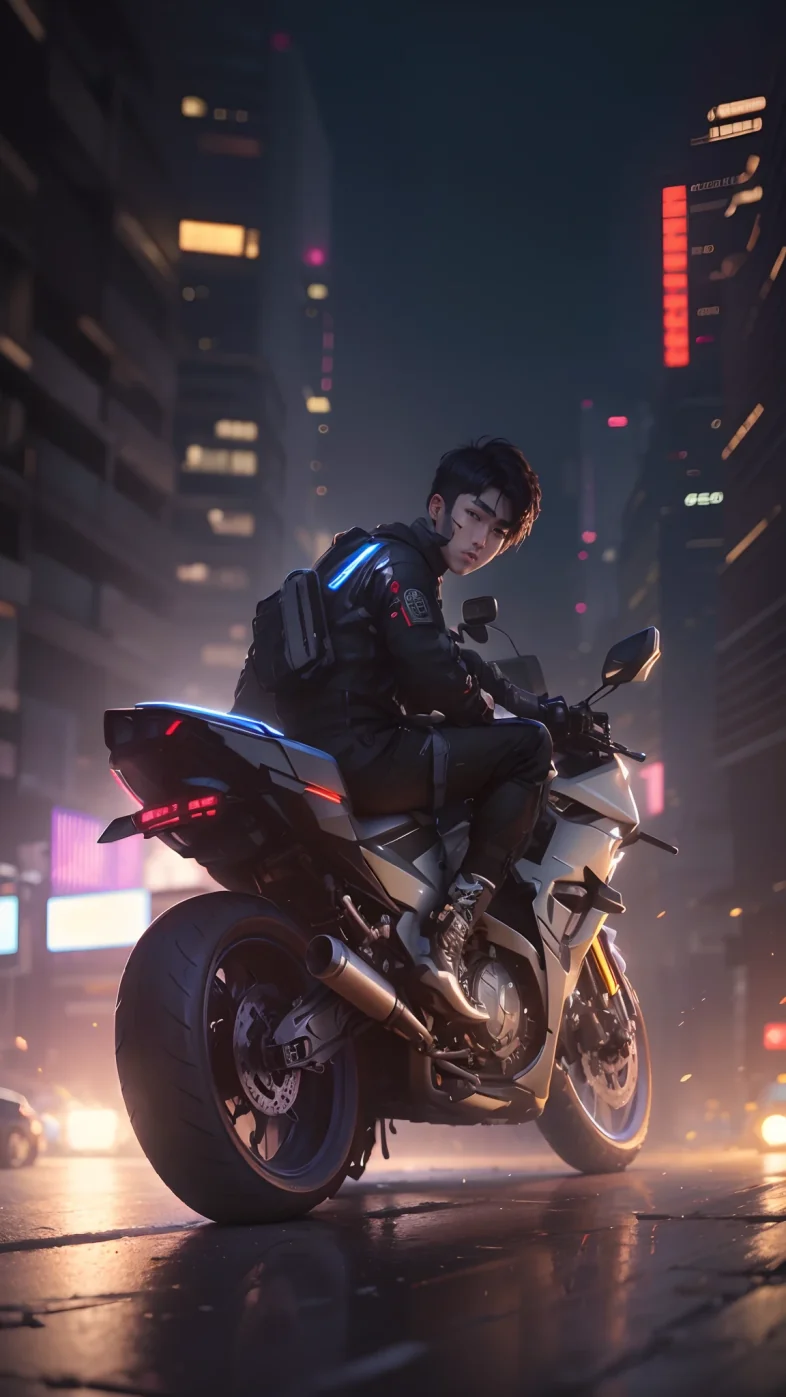 Biker Boy Mobile Wallpaper