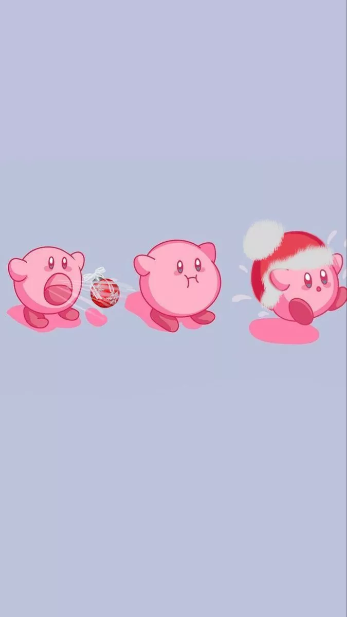 Kirby Christmas wallpaper
