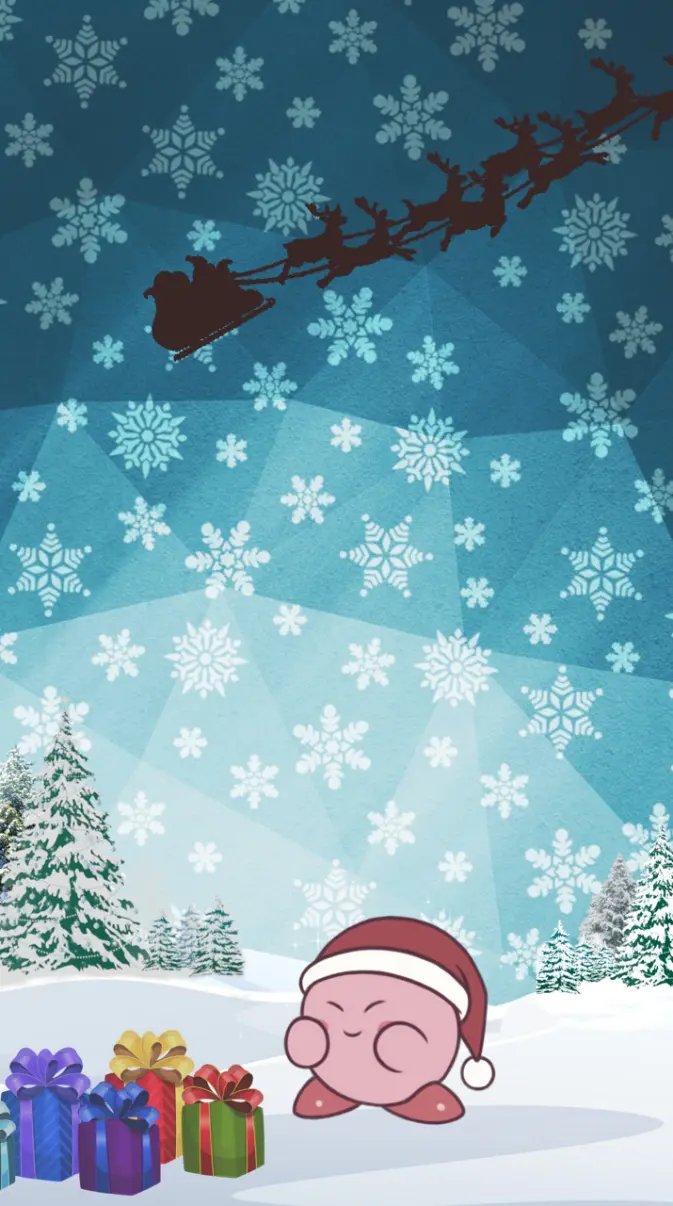 Kirby Christmas wallpaper