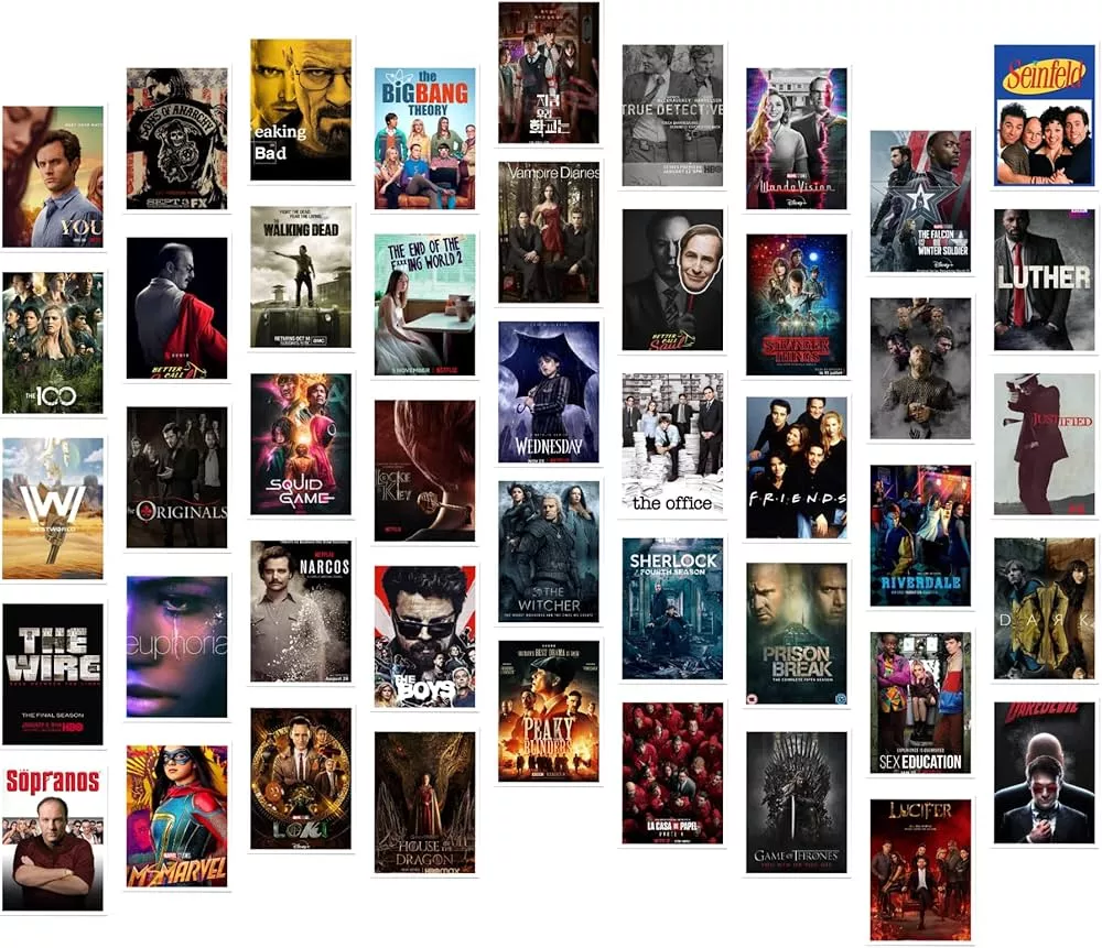 Netflix Series Wall Posters Collage 50
