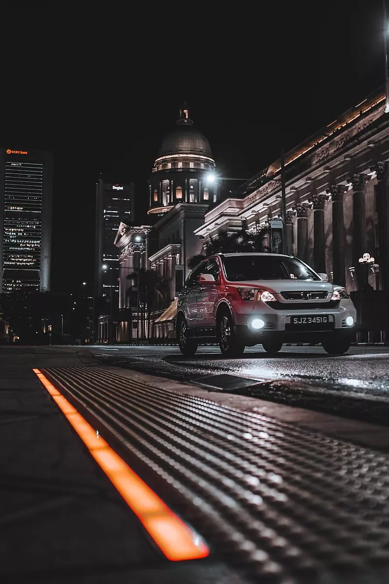Honda Cr V, Honda, Car, White, Night