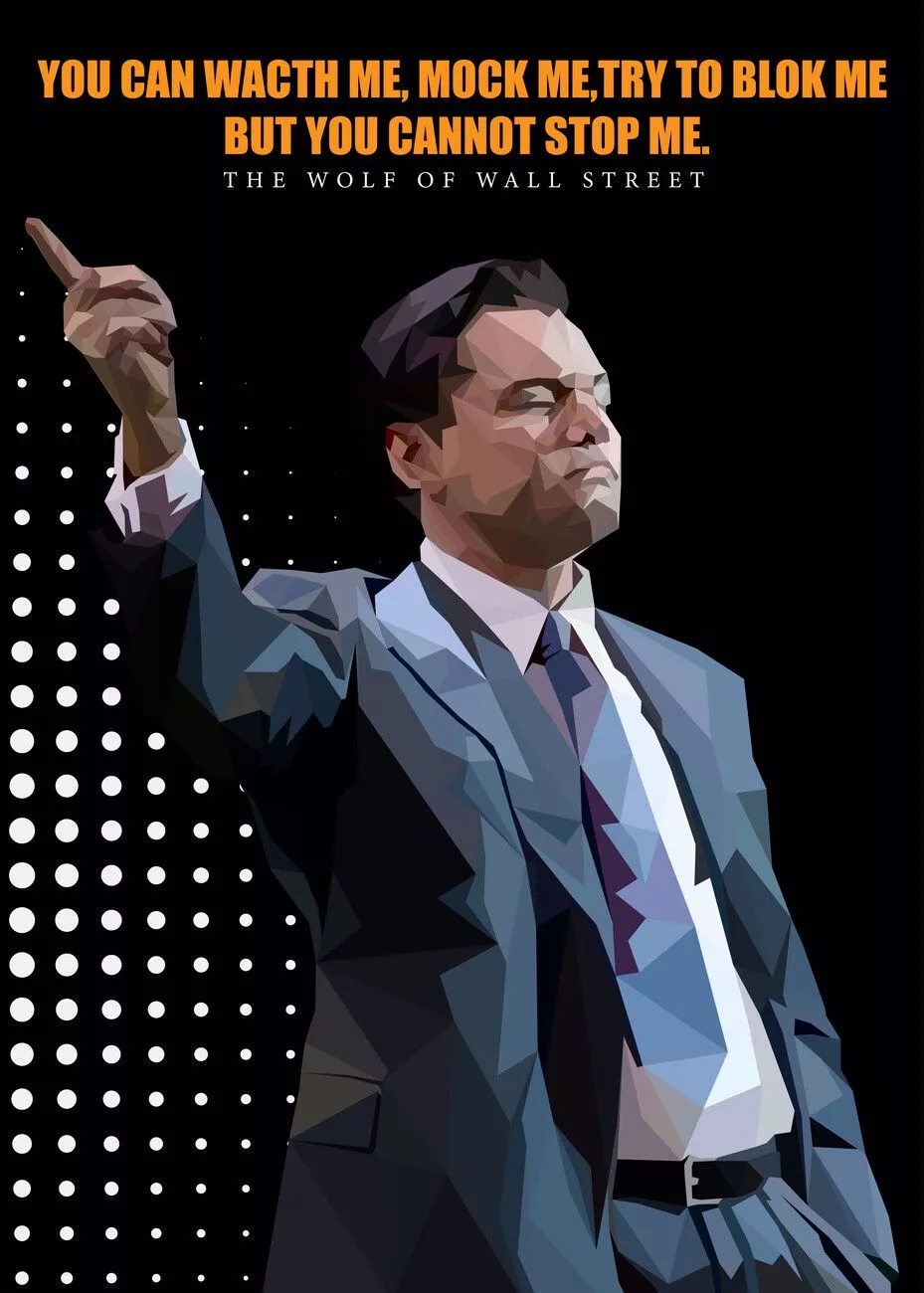 Wall sticker Leonardo quote. Posters