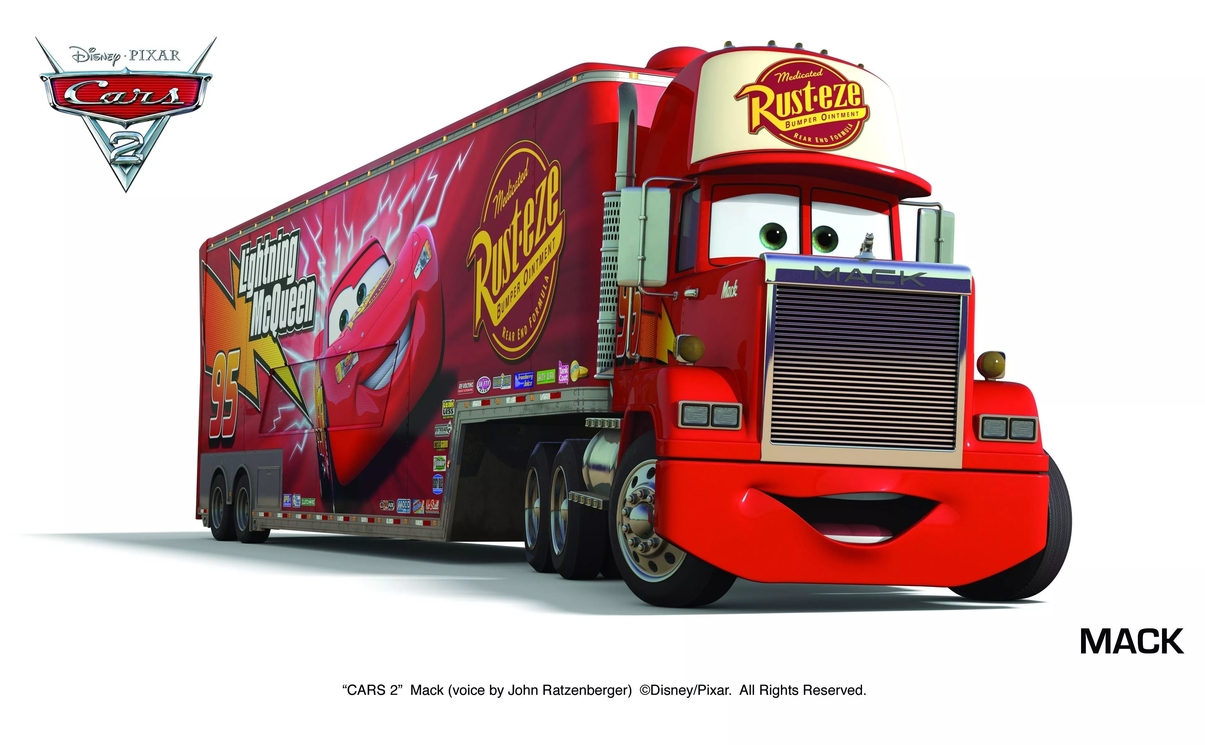 Wallpaper pixar, cars, mack, cars 2