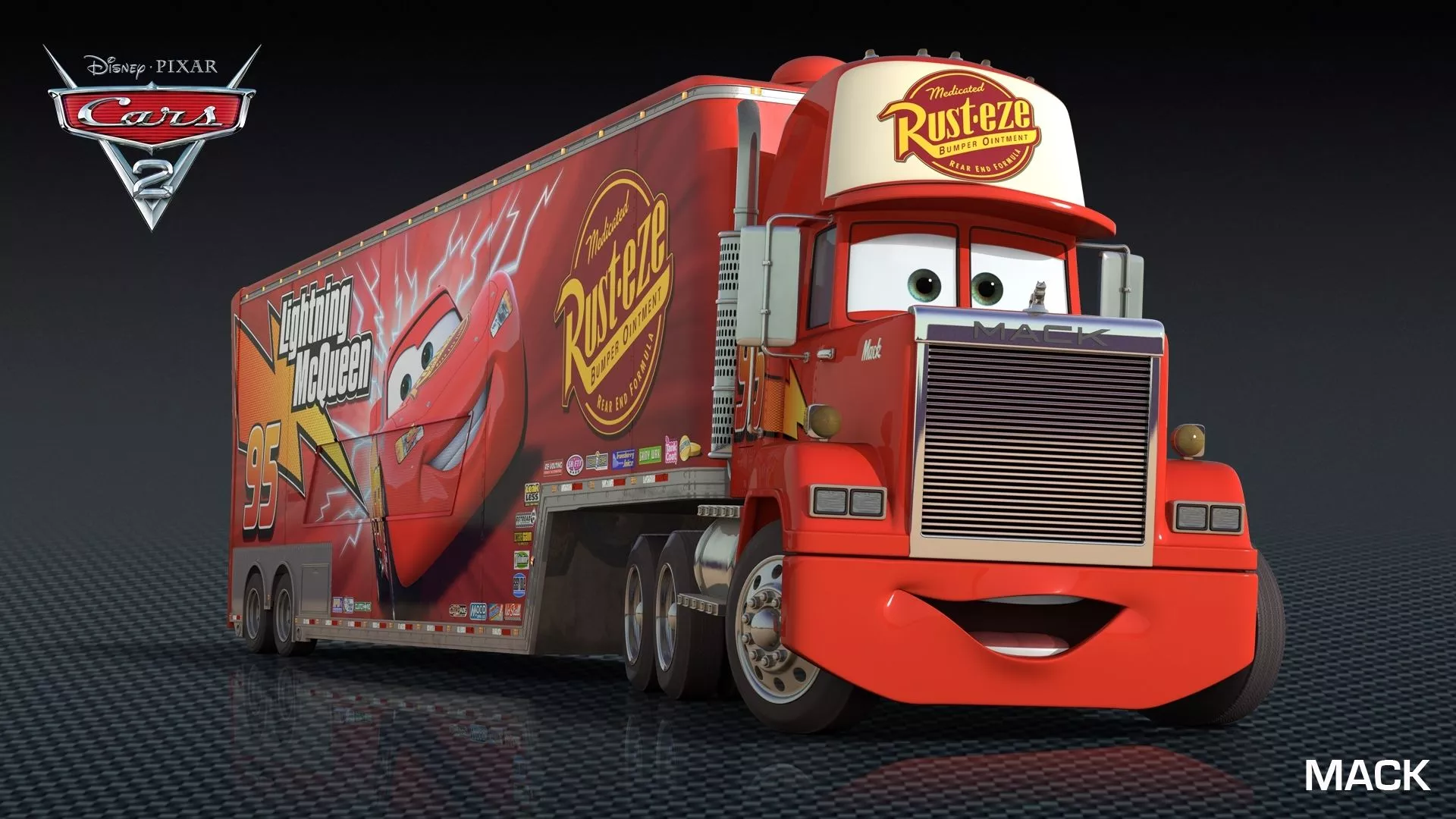 Wallpaper cartoon, cars, pixar, mack