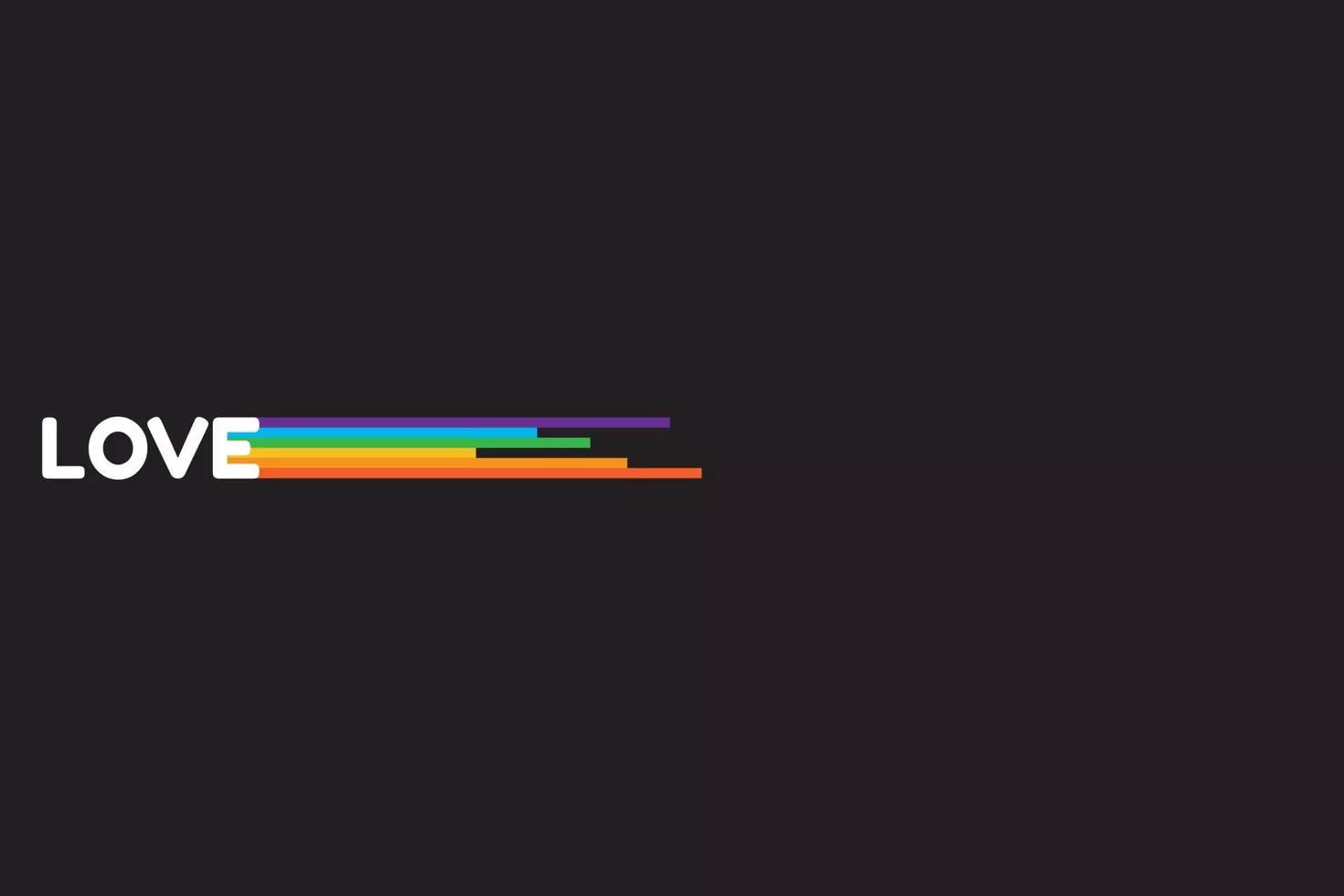 Abstract colorful pride month type font