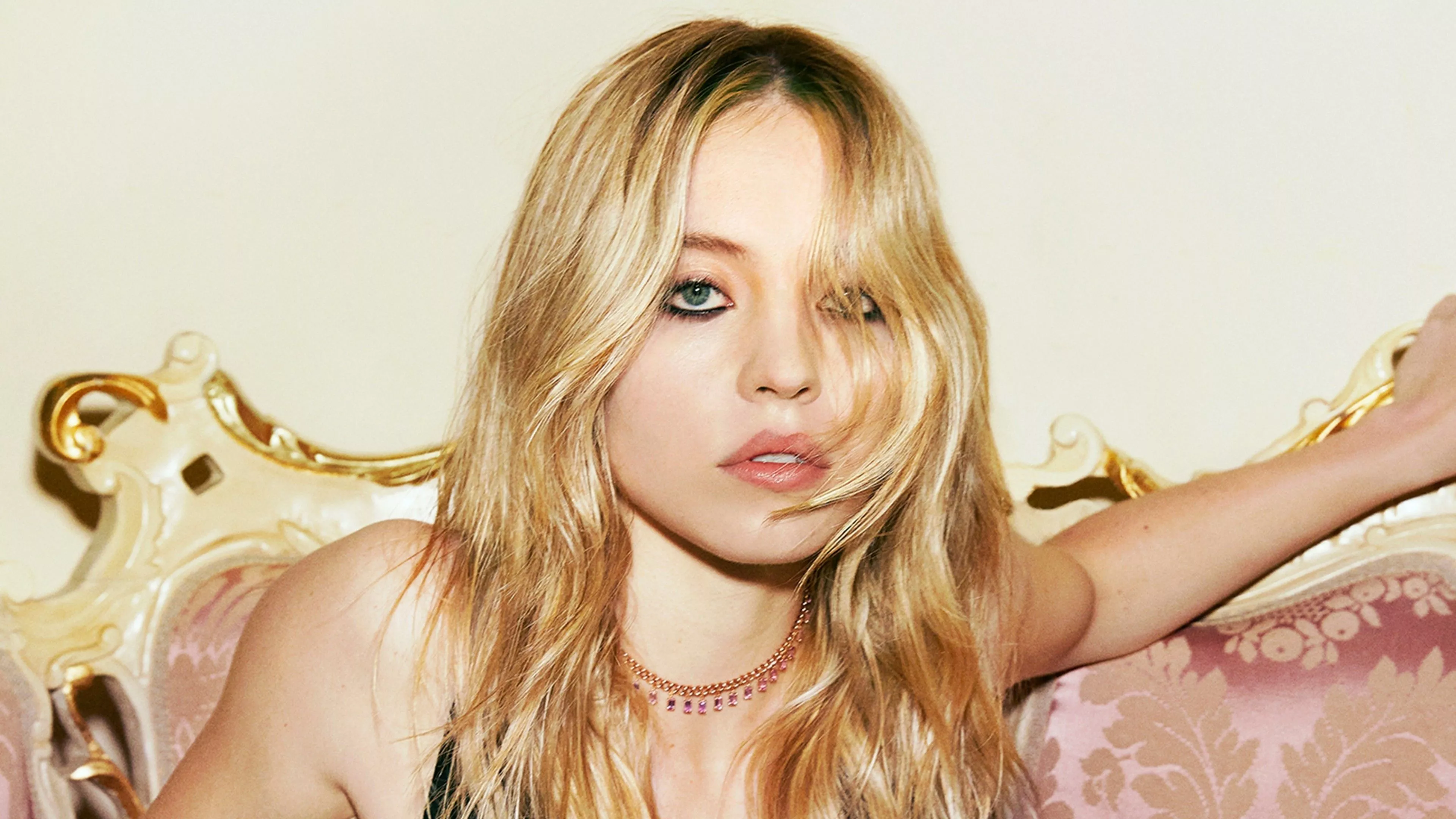 Actress Sydney Sweeney Is Sitting On