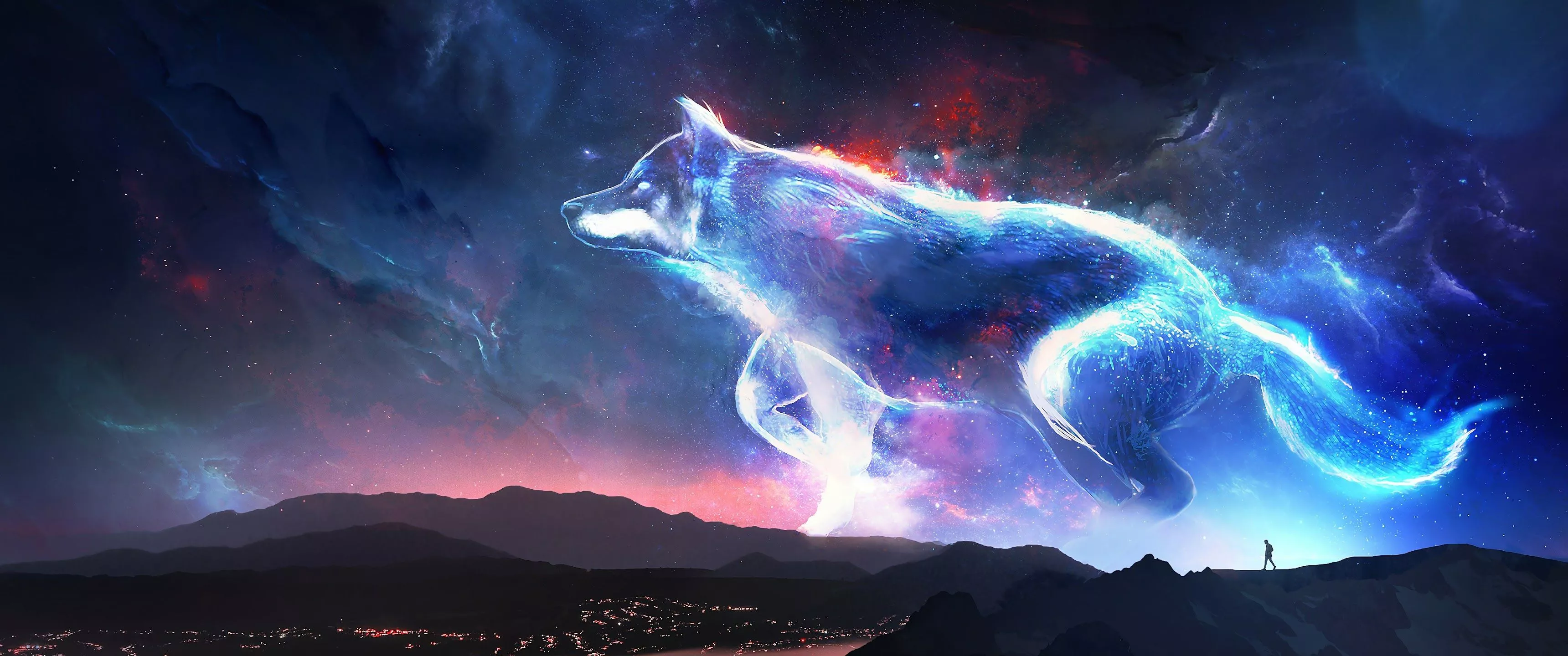 Wolf Fantasy Art 4K Wallpaper