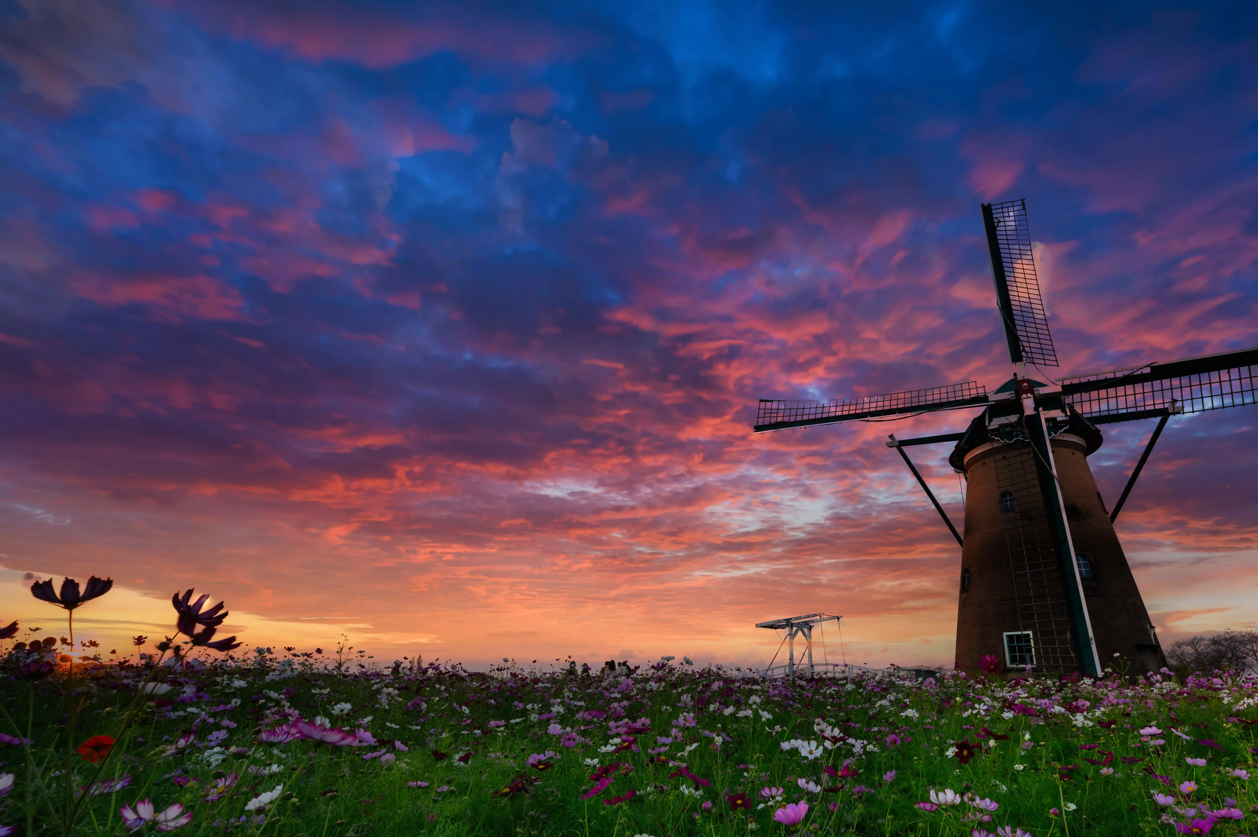 Made Windmill 4k Ultra HD Wallpaper