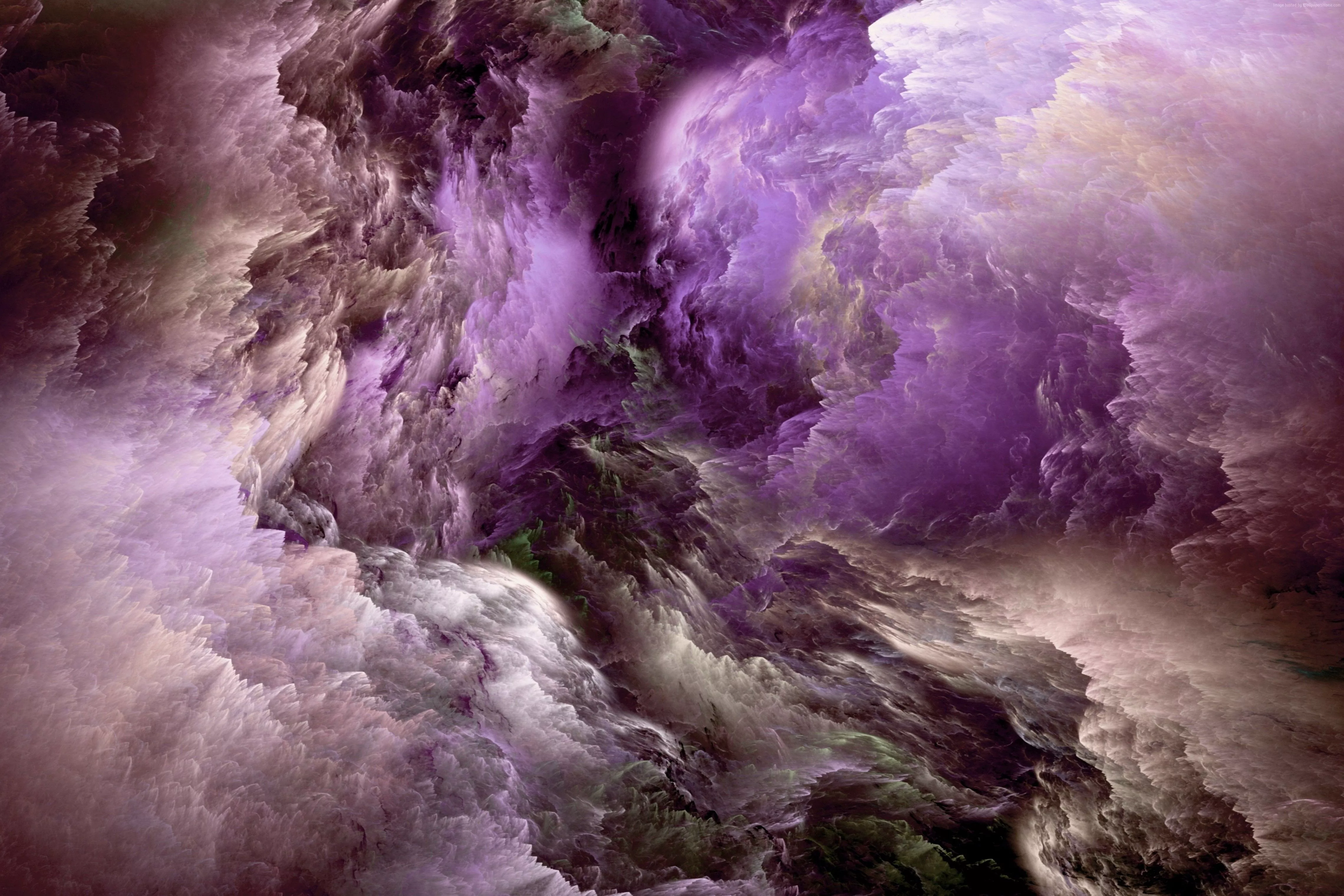 Purple White Clouds Wallpaper, HD Artist