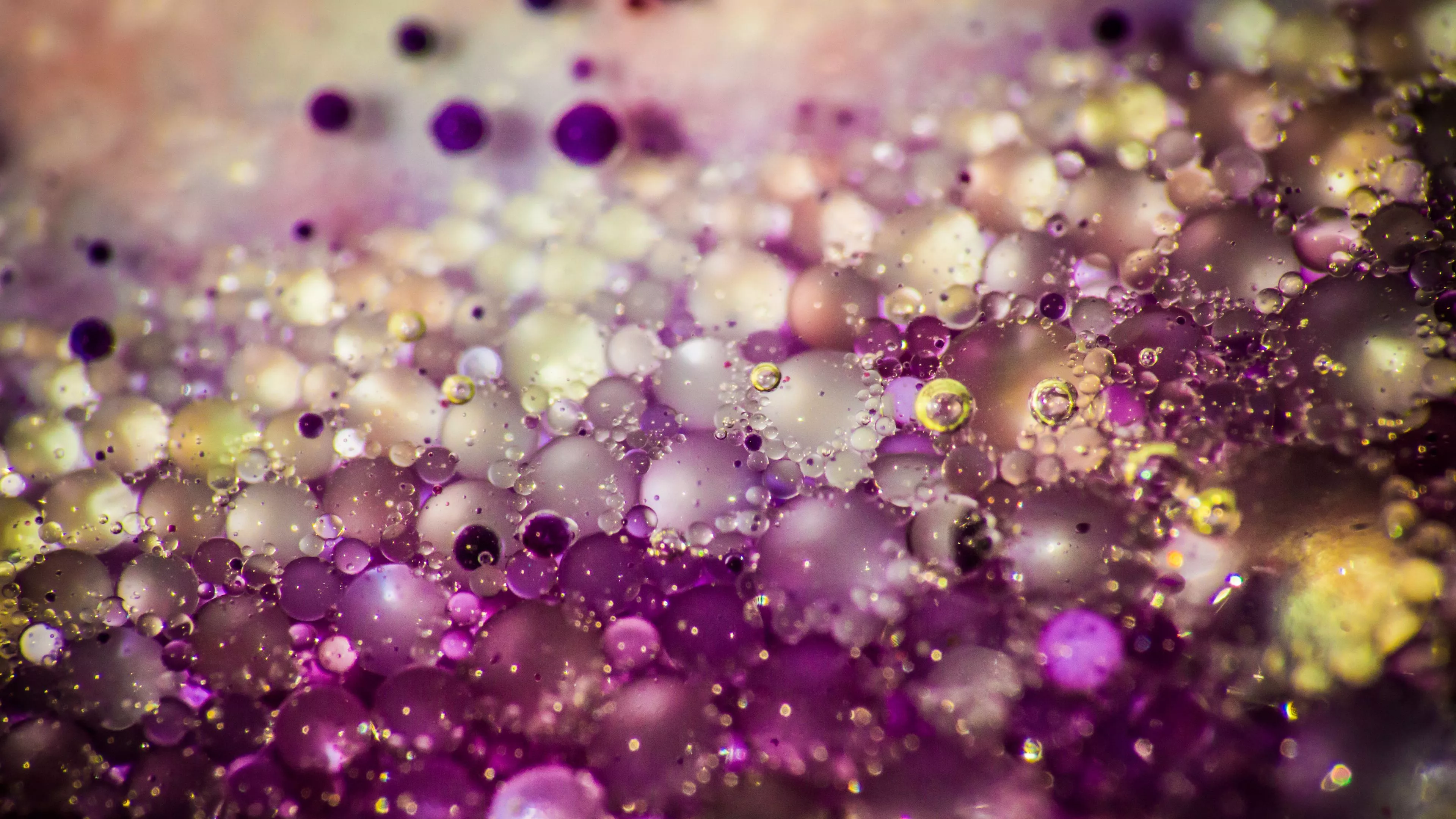 liquid oil bubbles macro white purple