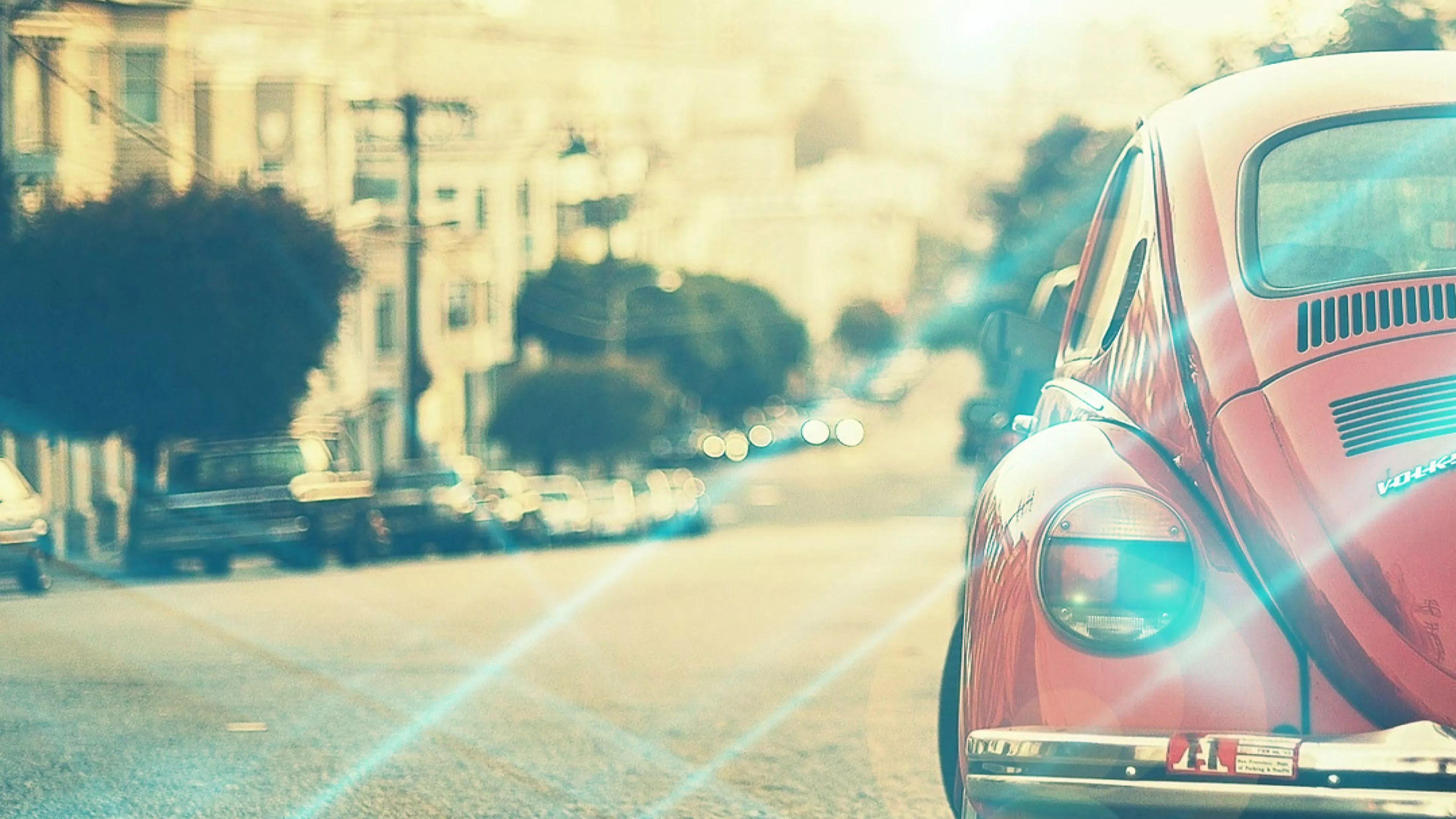 Old Car Street Vintage Flare