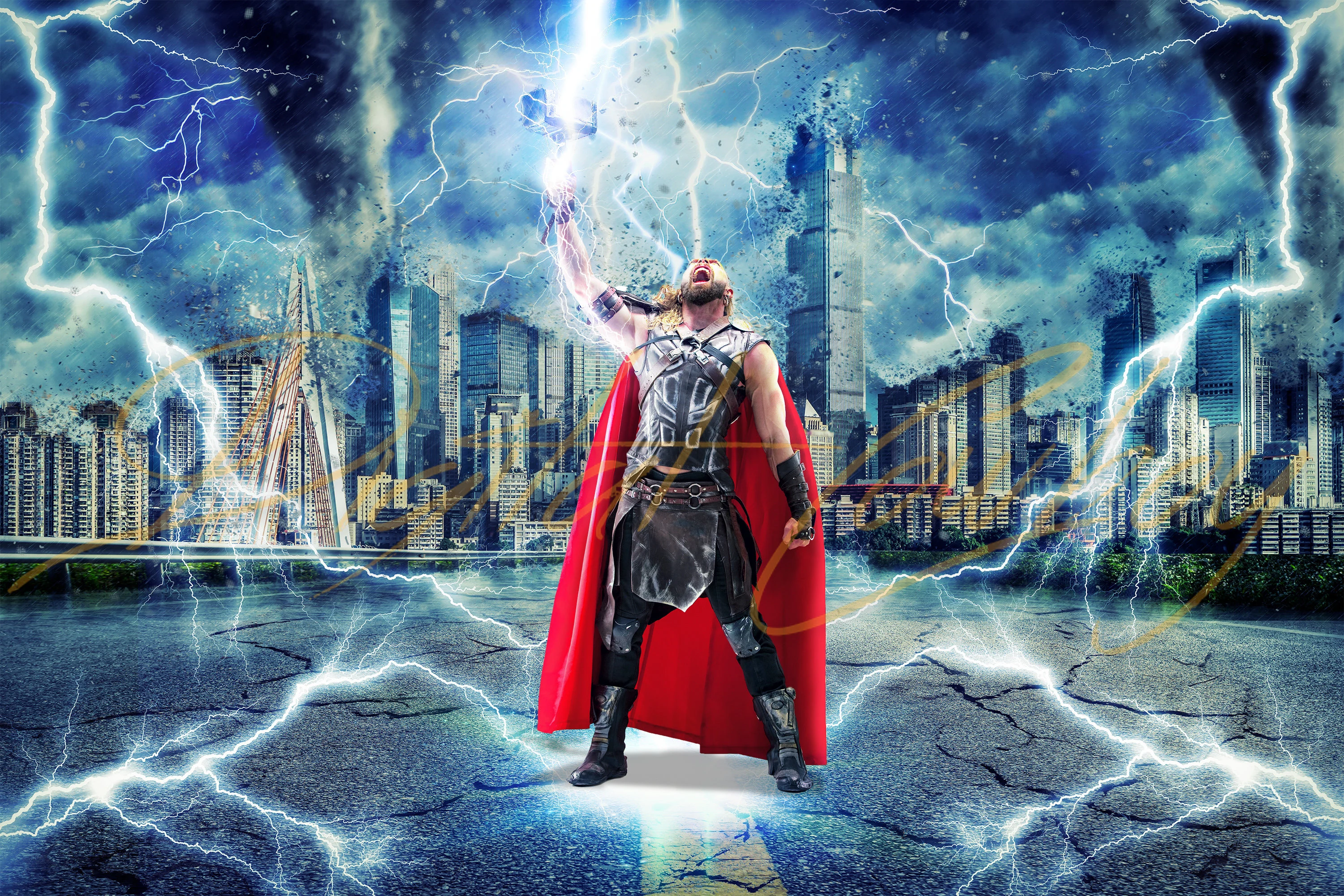Thor Lightning Superhero Digital