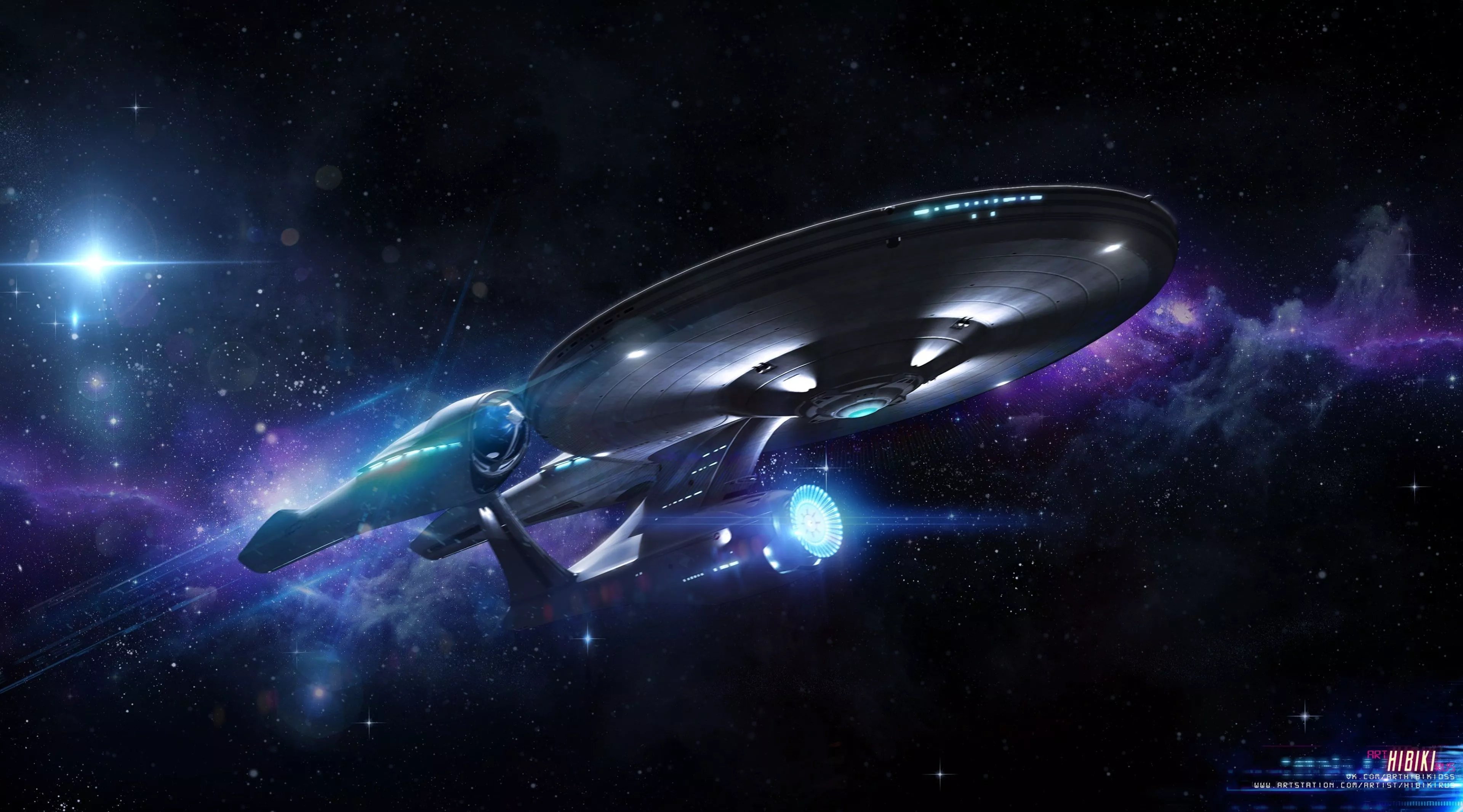 HD wallpaper: Enterprise 1701, black