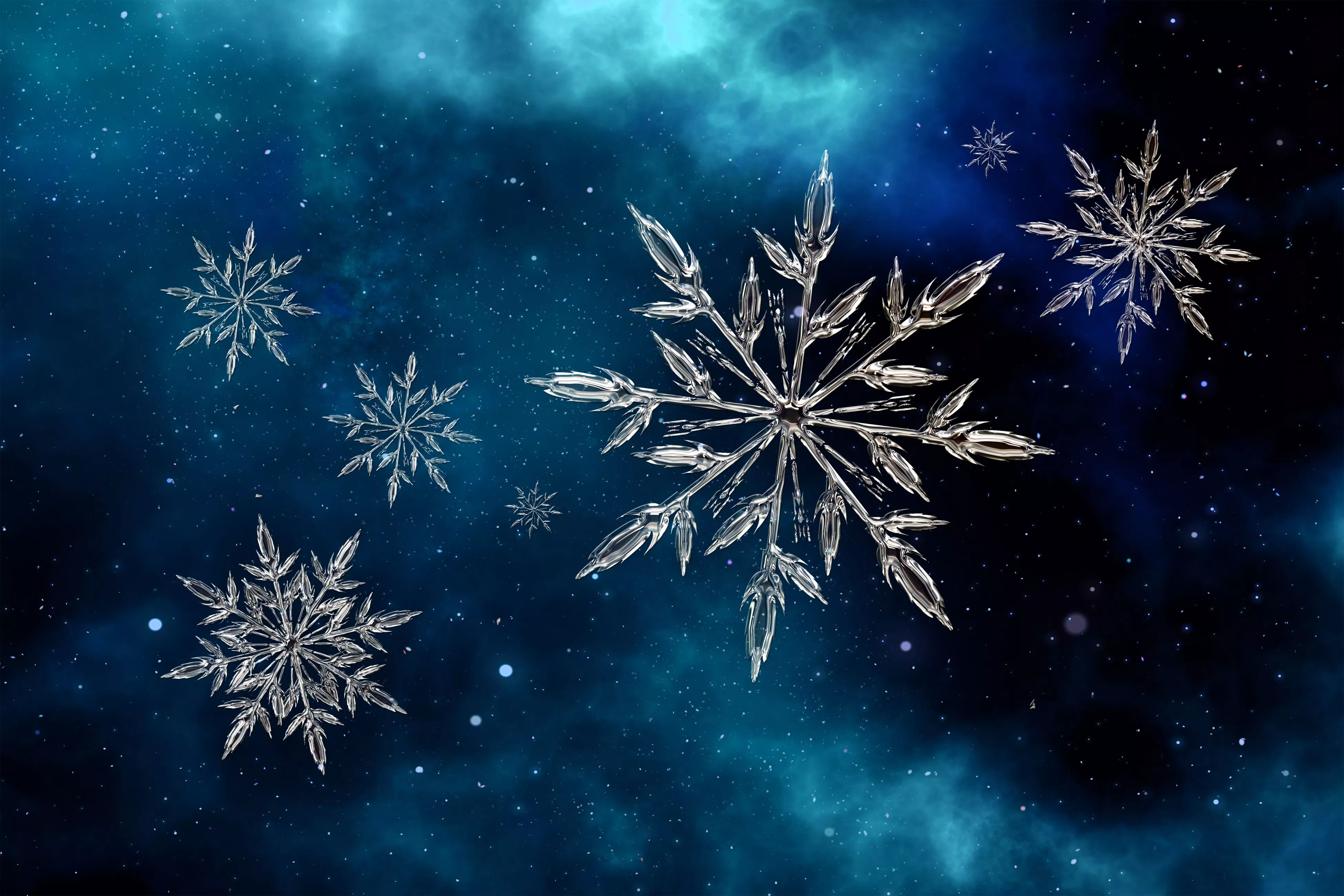 Artistic Snowflake 4k Ultra HD Wallpaper