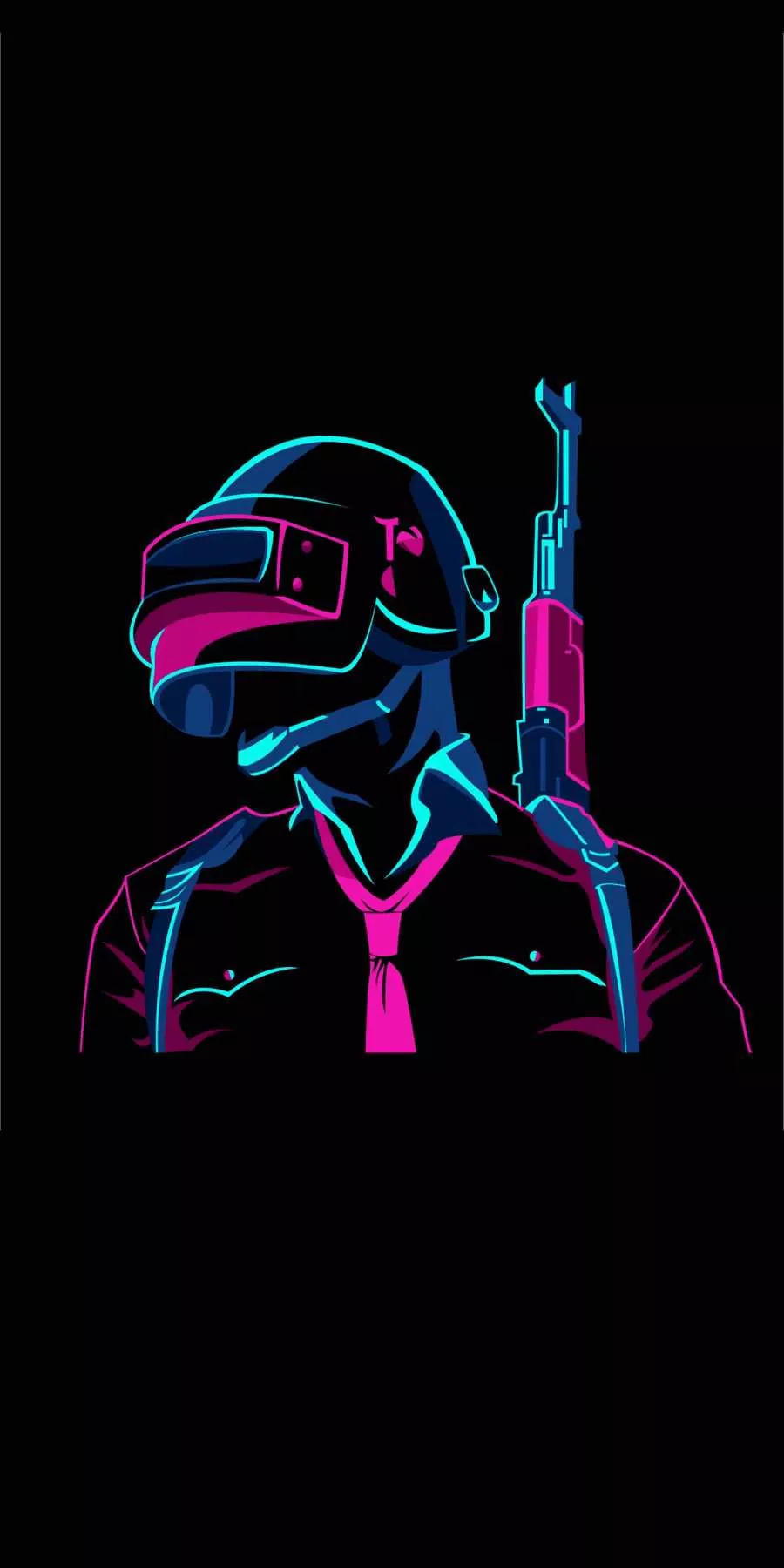 Neon PUBG iPhone Wallpaper