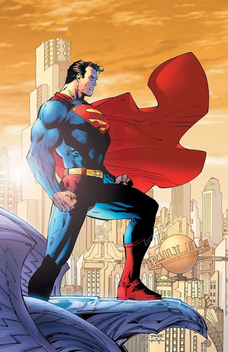 Superman, dc, hero, jim lee, HD phone