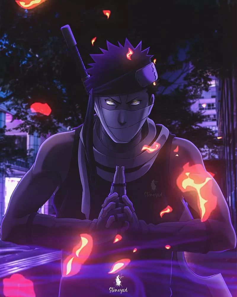 Zabuza, electric blue, magenta, HD