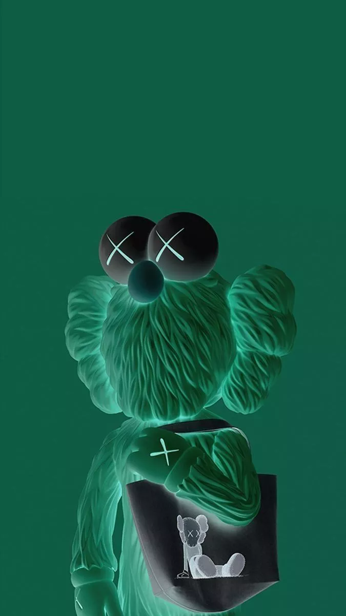 X Ray Green Kaws Wallpaper
