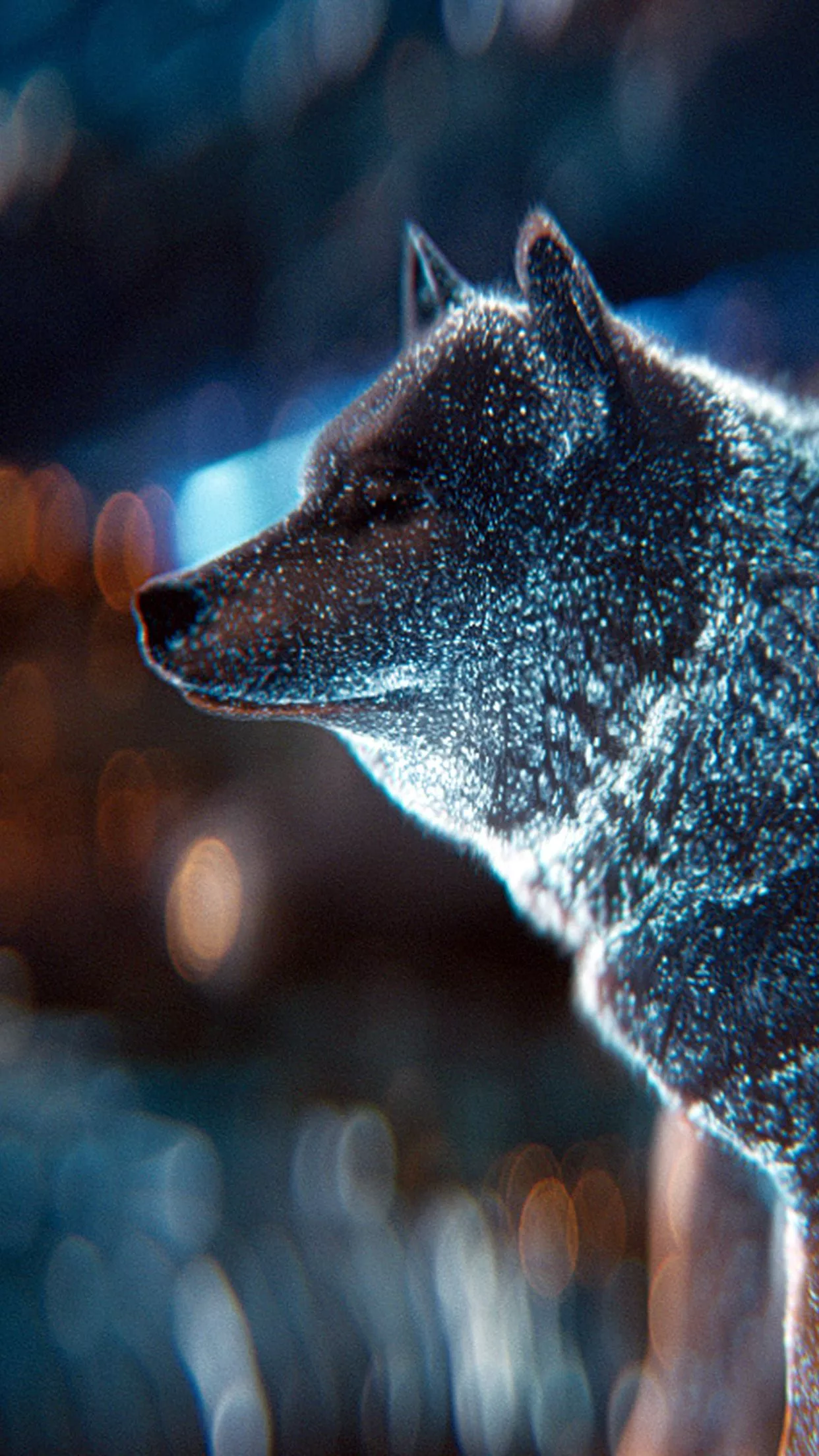 Wolf Digital Dot Art Wallpaper