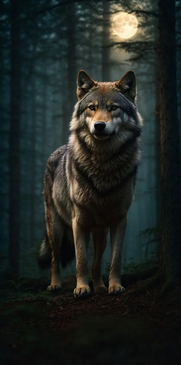 Download Wolf, Trees, Forest. Royalty