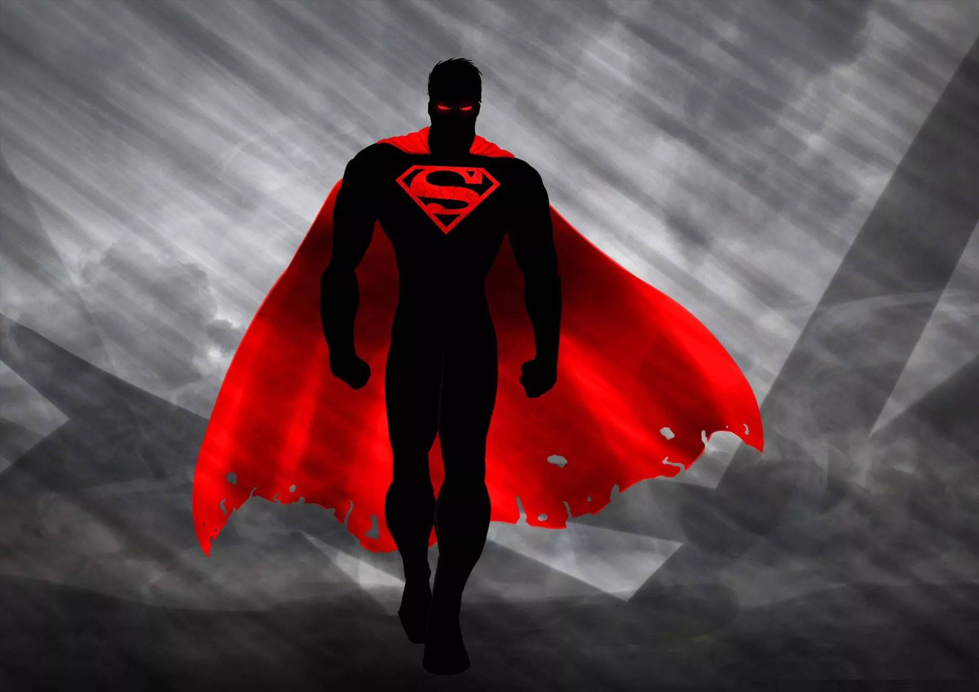 Superhero Silhouette Of Superman