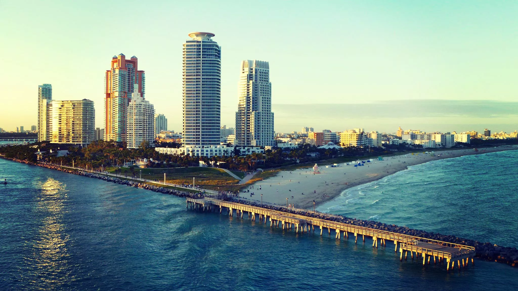 Wallpaper beach, the ocean, Miami, FL