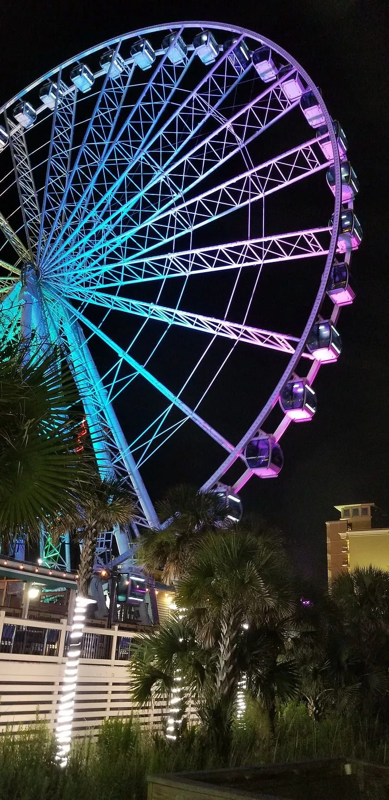Farris Wheel, beach, lights, myrtle