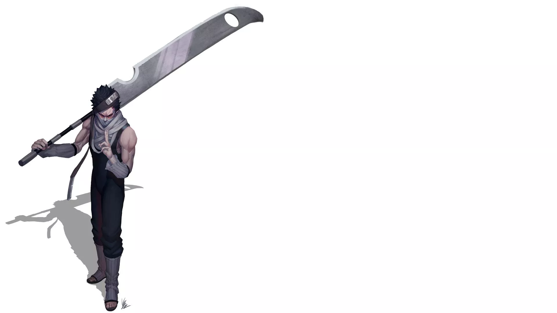 Zabuza Momochi With Sword White